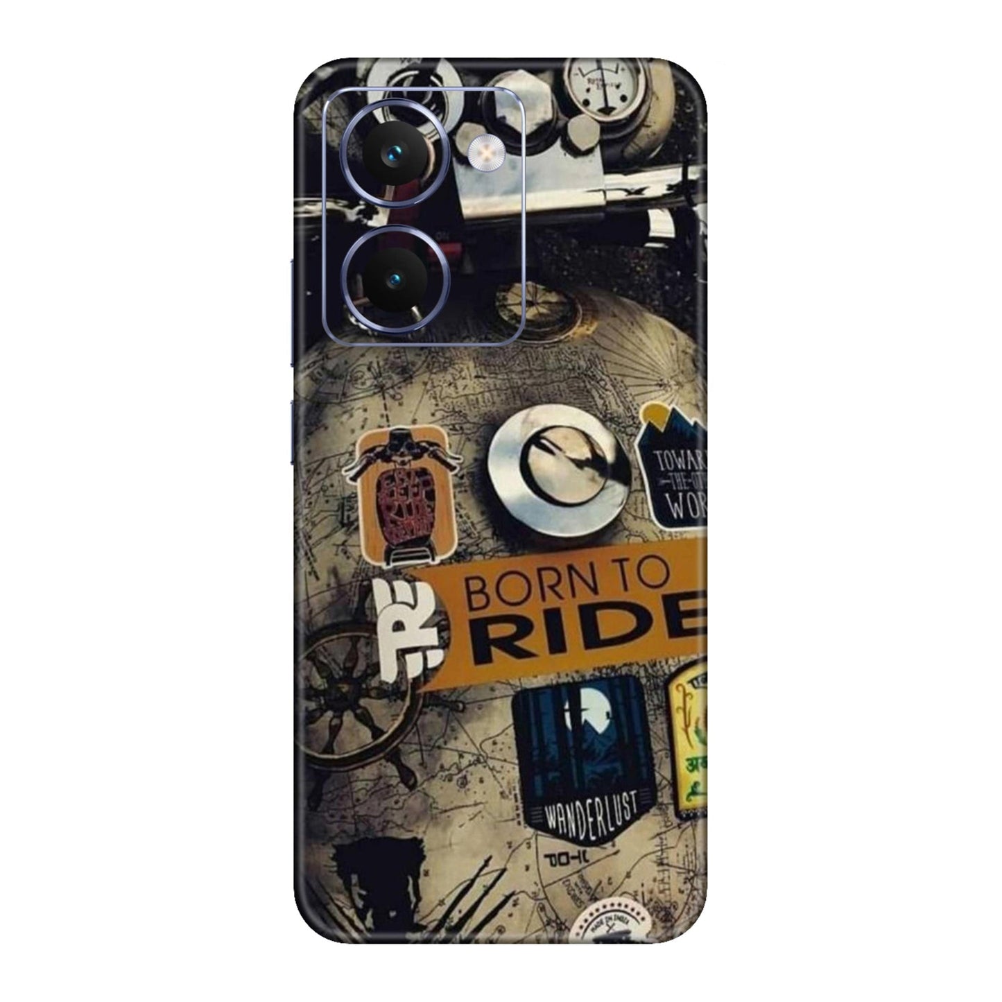 Born to Ride World Map Mobile Skin For Realme P3 Ultra 5g