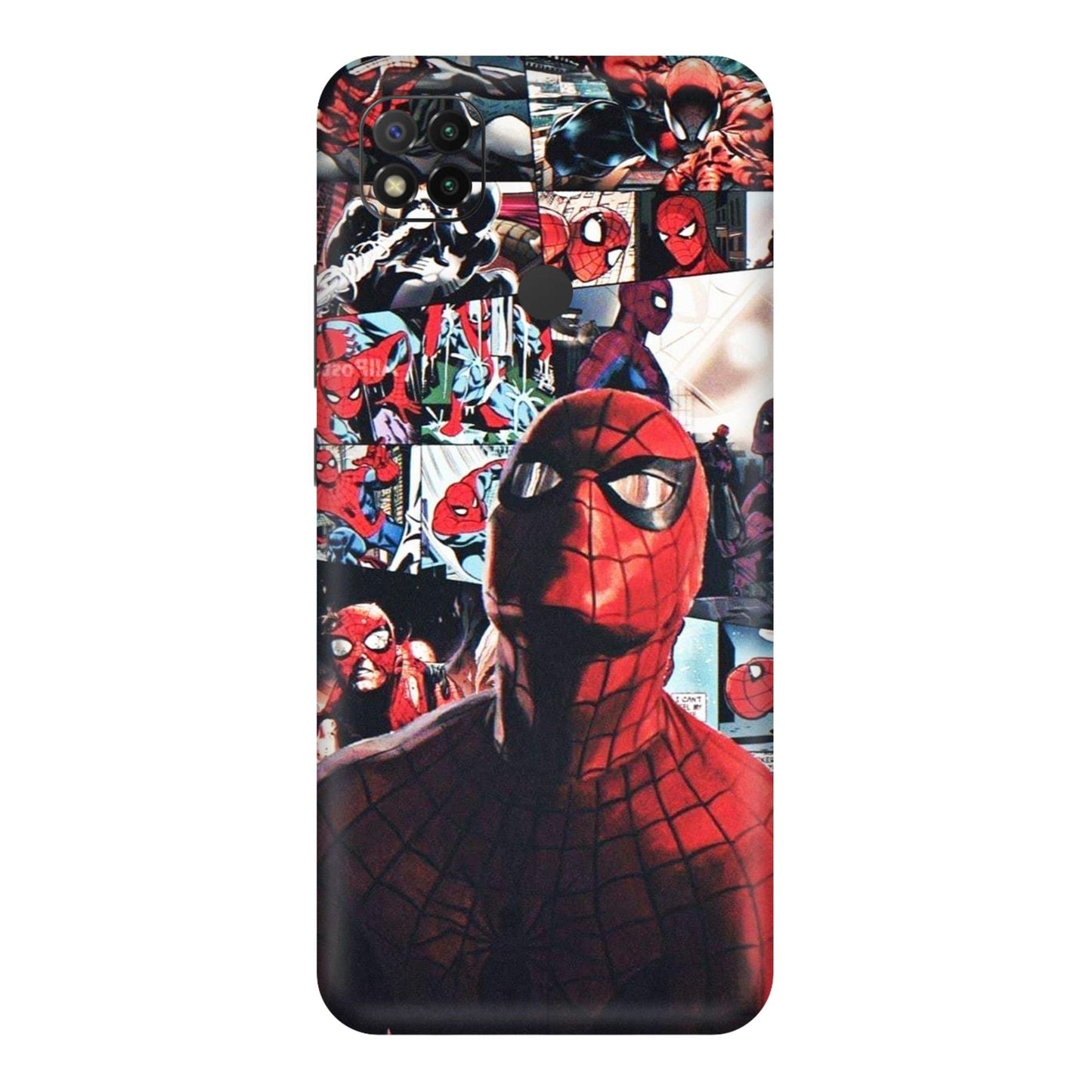 Vintage Spider Man Collage Mobile Skin For Redmi 9 Activ