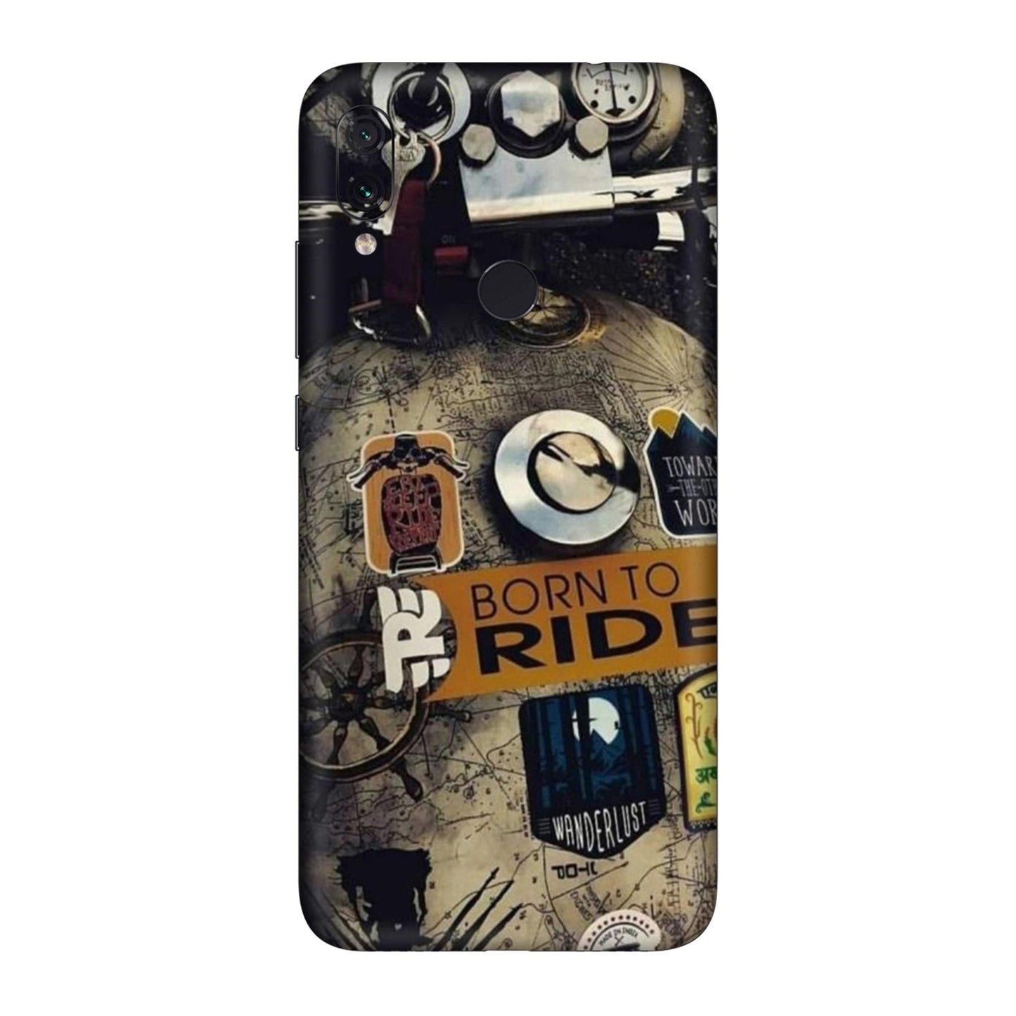 Born to Ride World Map Mobile Skin For Redmi Note 7 Pro