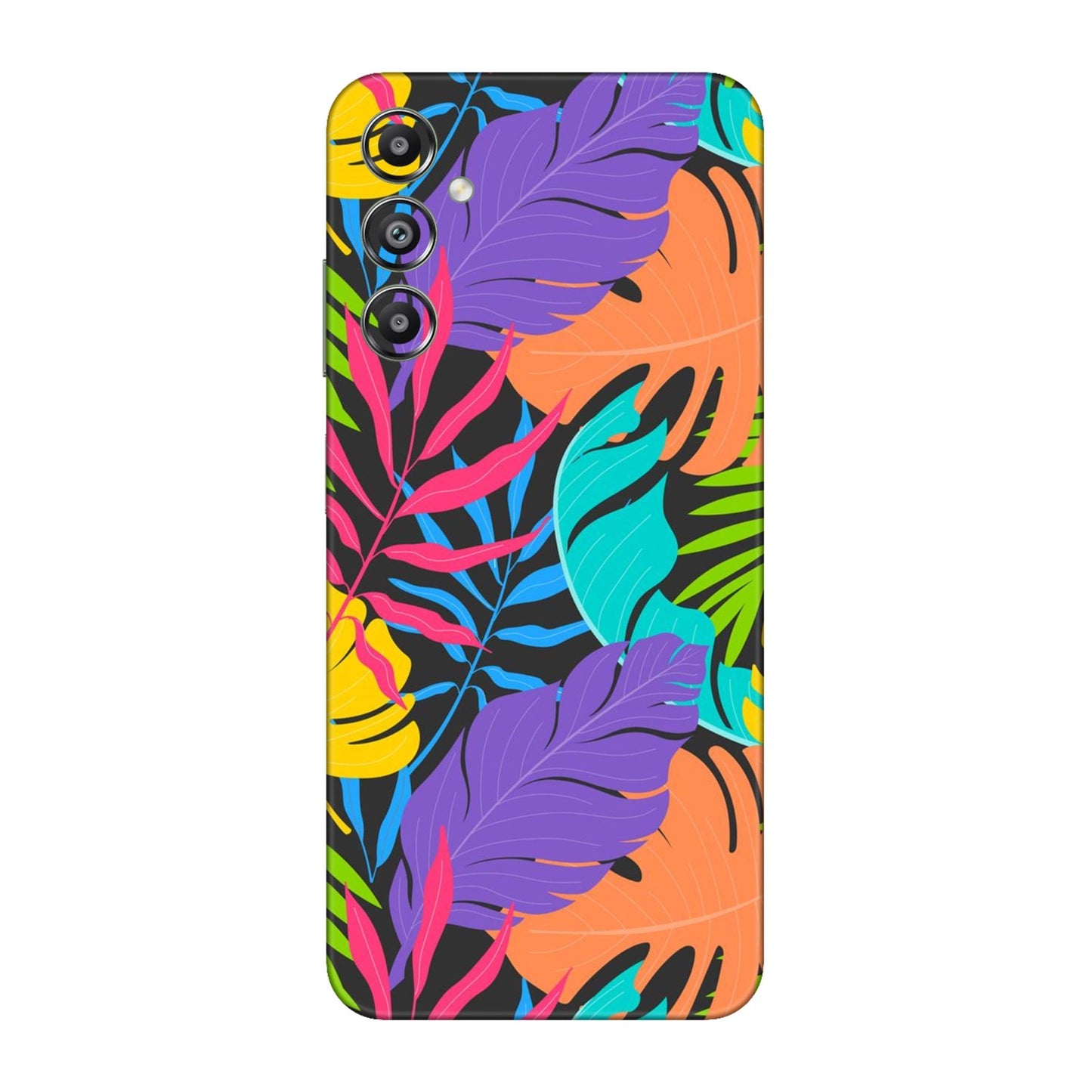 Neon Jungle Leaves Mobile Skin For Samsung Galaxy F14 4g