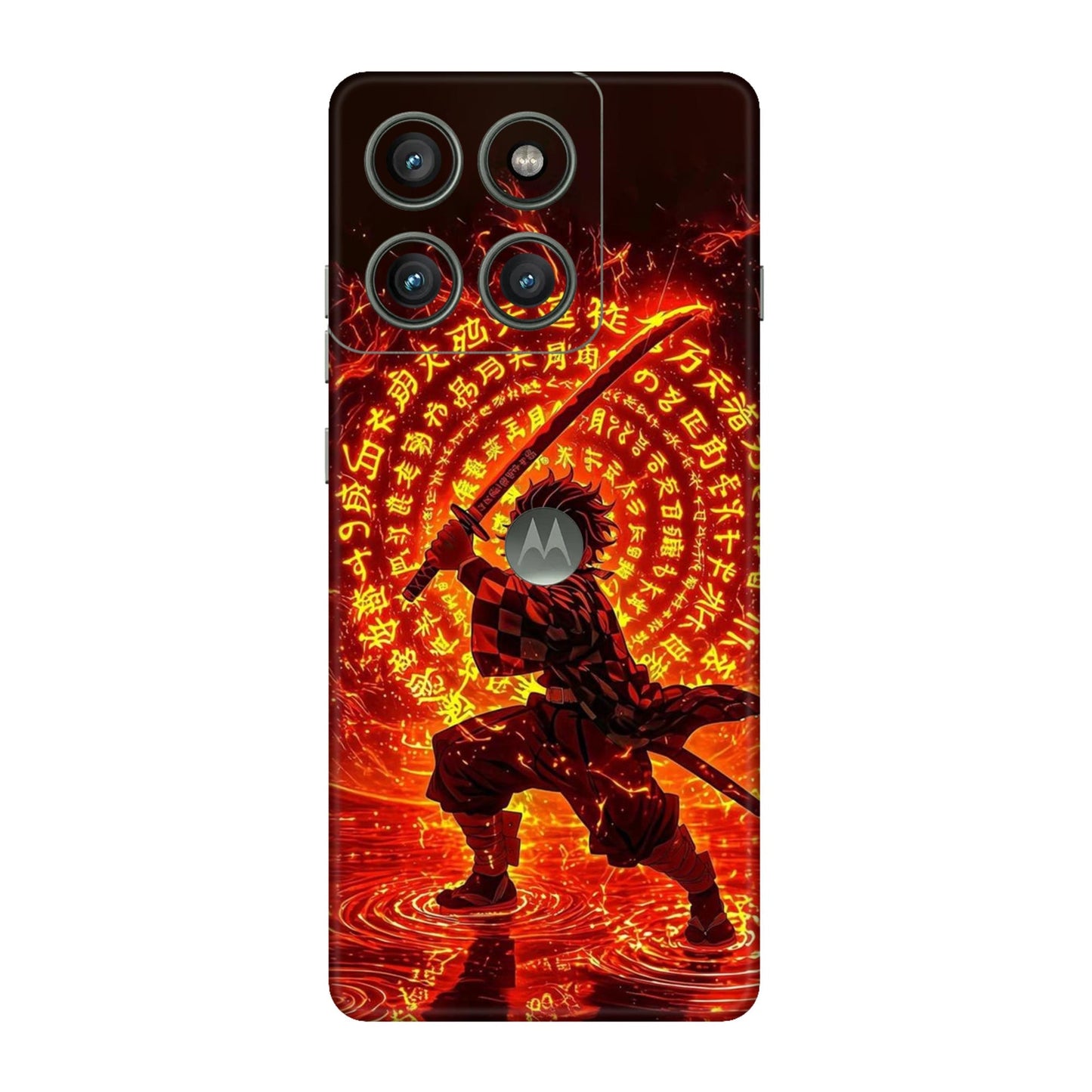 Hinokami Tanjiro Demon Slayer Flame Art Mobile Skin For Motorola Edge 60 Pro 5G