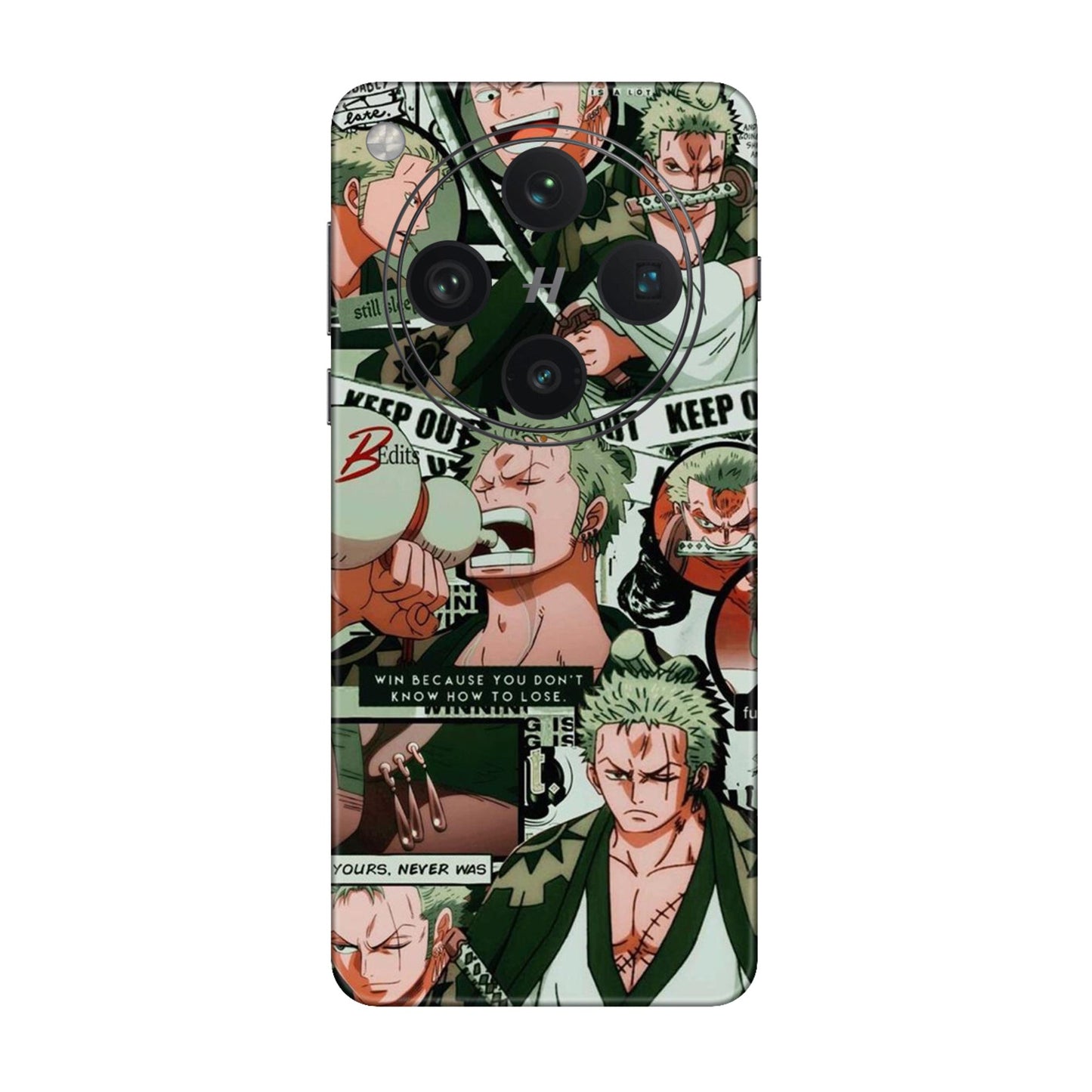 Zoro Attitude Collage Mobile Skin For Oppo Find X8 Pro 5G