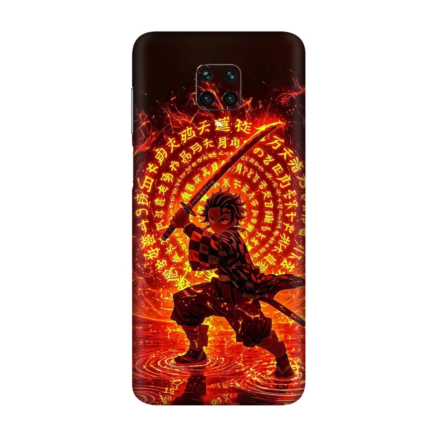 Hinokami Tanjiro Demon Slayer Flame Art Mobile Skin For Redmi Note 9 Pro Max