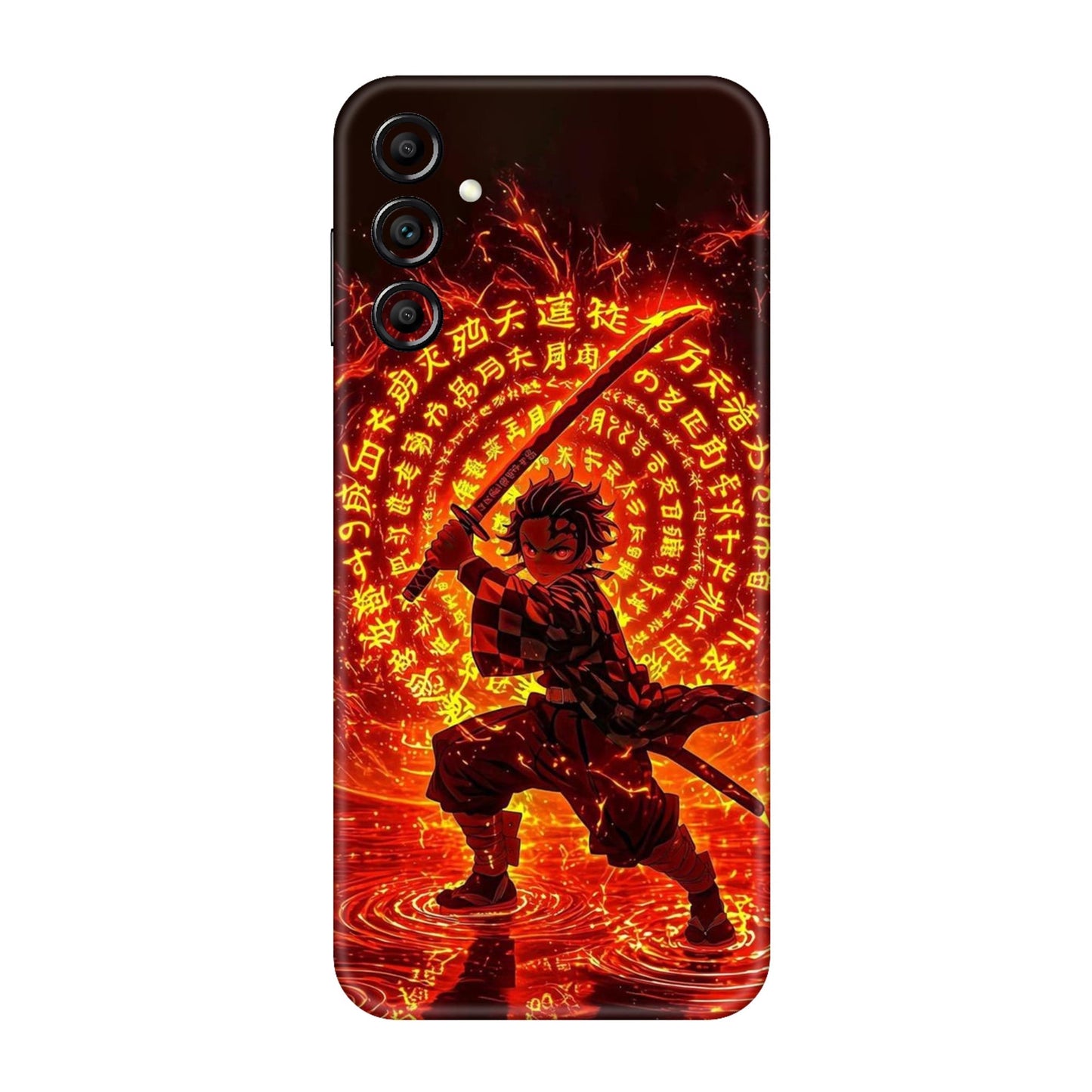 Hinokami Tanjiro Demon Slayer Flame Art Mobile Skin For Samsung Galaxy A14 5g