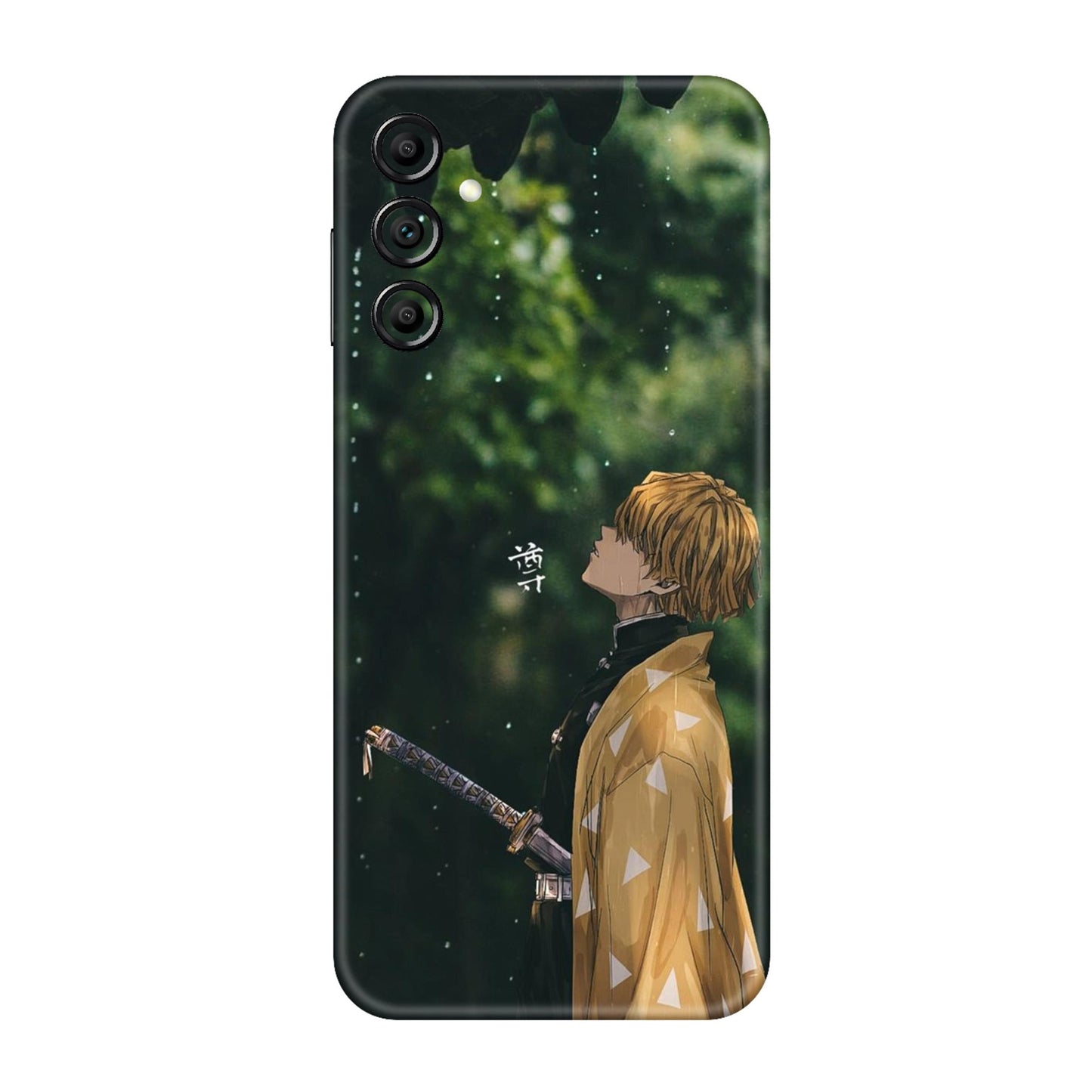 Zenitsu in the Rain Silent Thunder Mobile Skin For Samsung Galaxy A14 5g