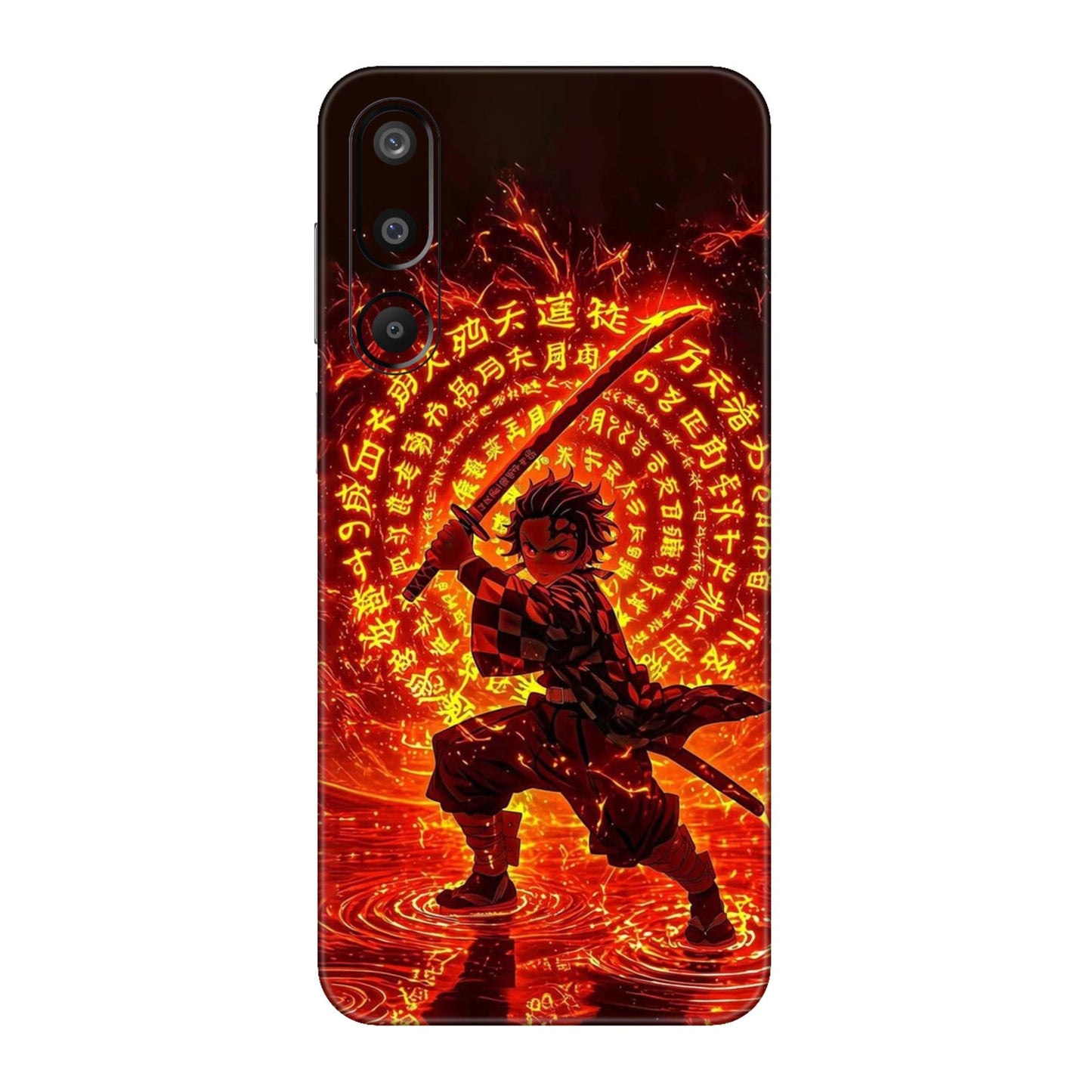Hinokami Tanjiro Demon Slayer Flame Art Mobile Skin For Samsung Galaxy F16 5g