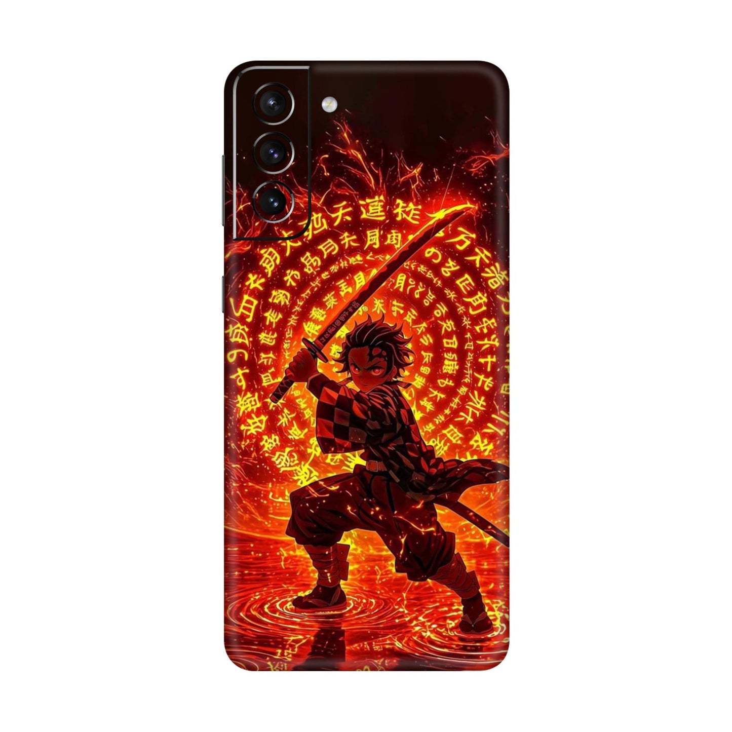 Hinokami Tanjiro Demon Slayer Flame Art Mobile Skin For Samsung Galaxy S21 5g