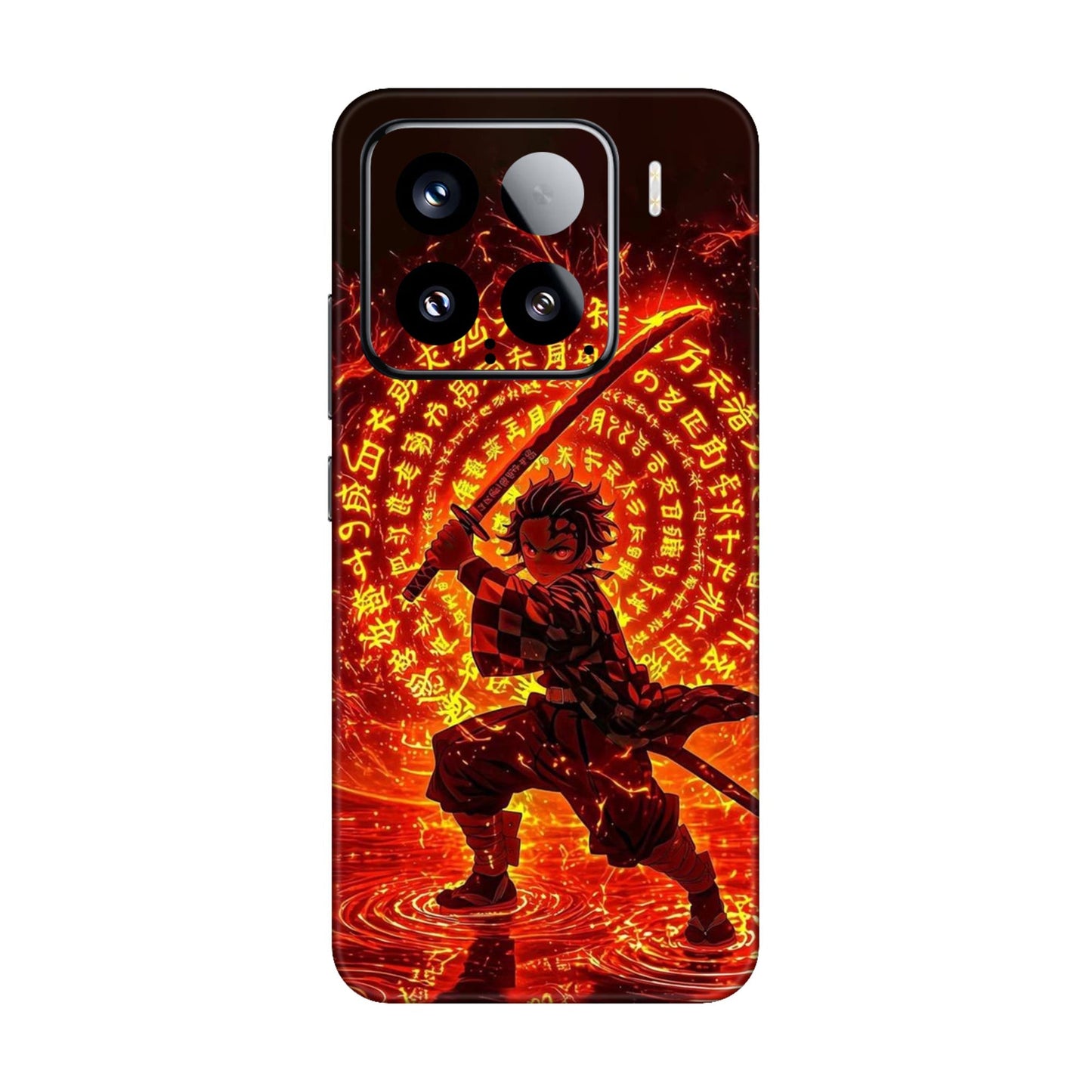 Hinokami Tanjiro Demon Slayer Flame Art Mobile Skin For Xiaomi 15 5g