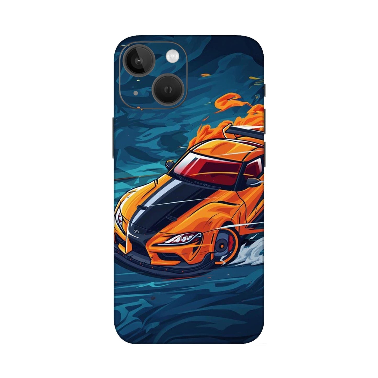 Blazing Orange Supra Mobile Skin For iPhone 13 Mini