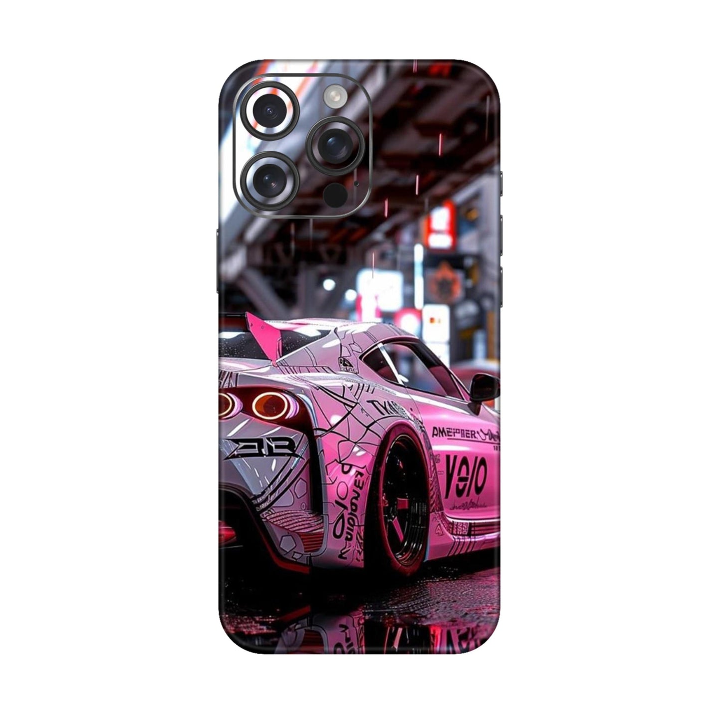 Nissan GT-R JDM Tokyo Night Neon Mobile Skin For iPhone 16 Pro