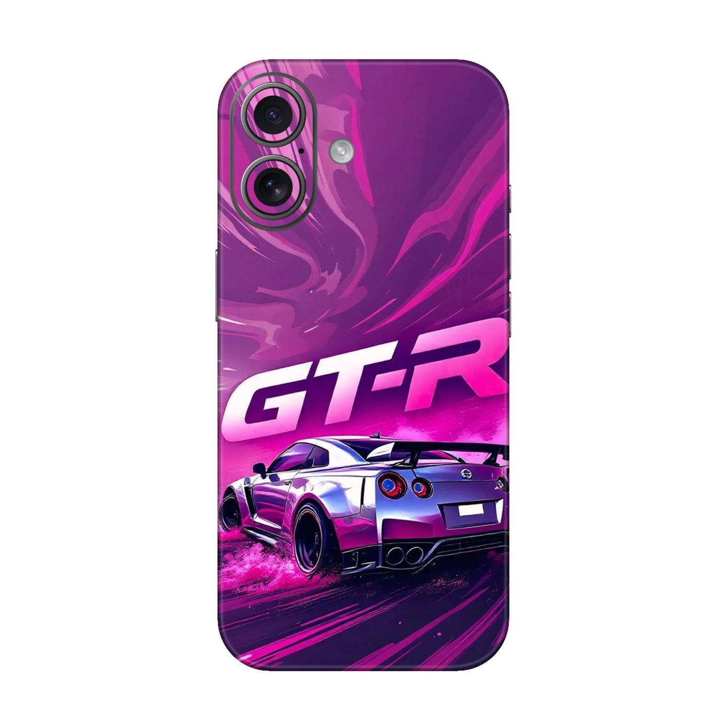 Nissan GT-R Supercar Drift Purple Design Mobile Skin For iPhone 17