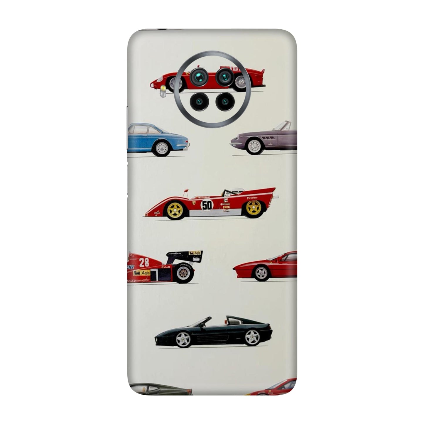SideLine Icons Drive Through Time Mobile Skin For Mi 10i