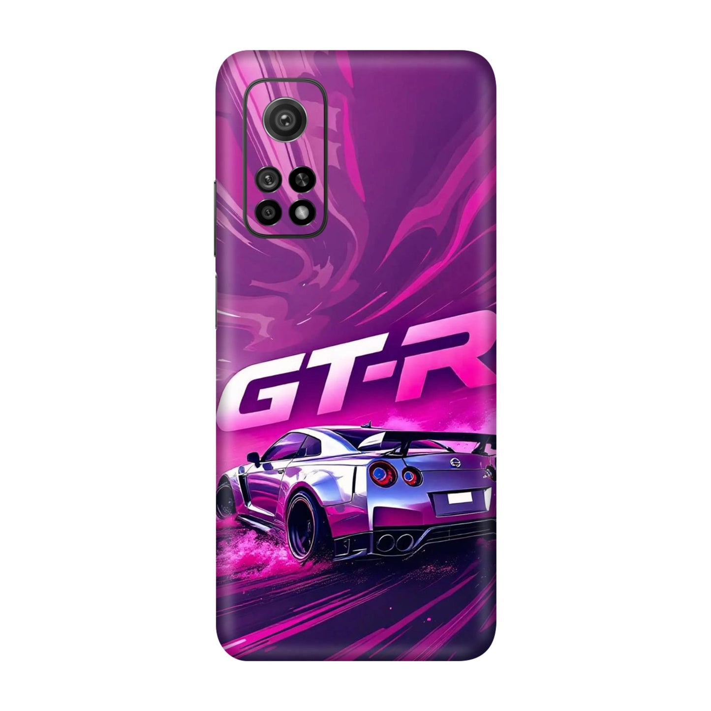 Nissan GT-R Supercar Drift Purple Design Mobile Skin For Mi 10T 5g