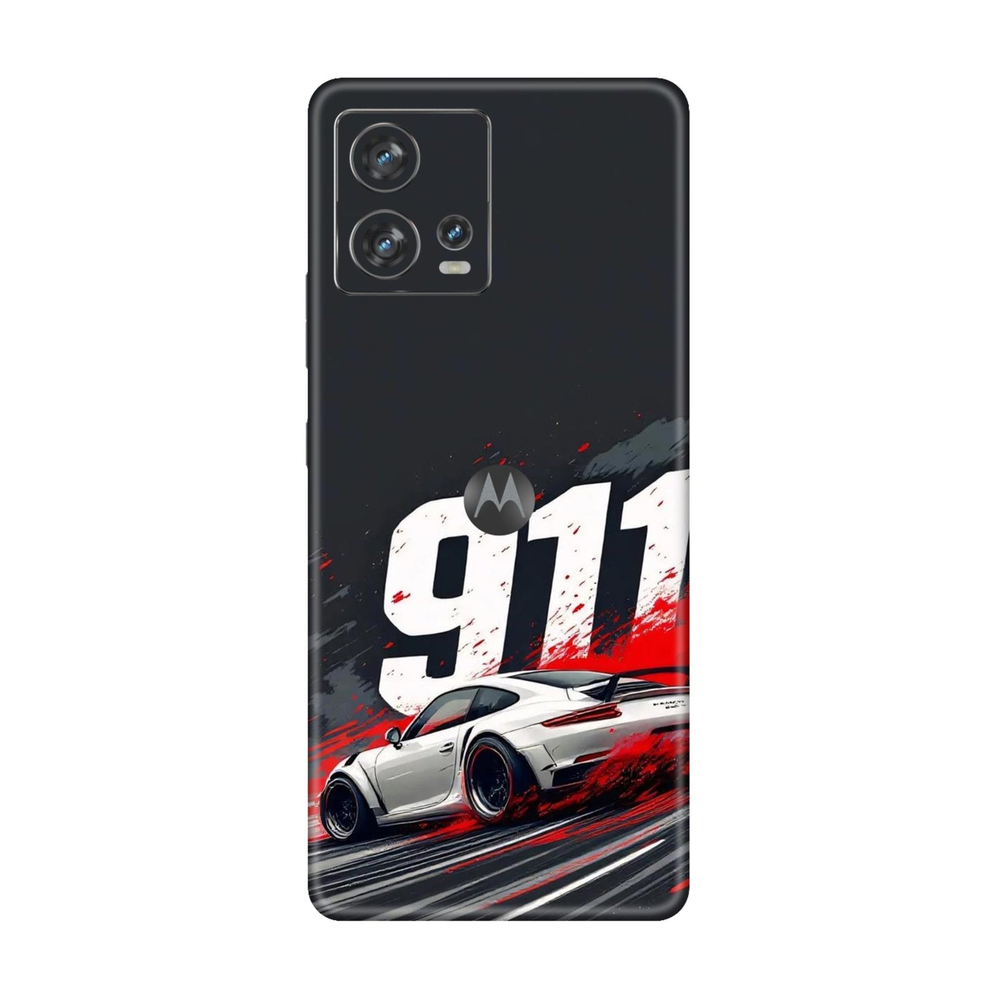 911 Drift Flash Crimson Mobile Skin For Motorola Edge 30 Fusion 5G