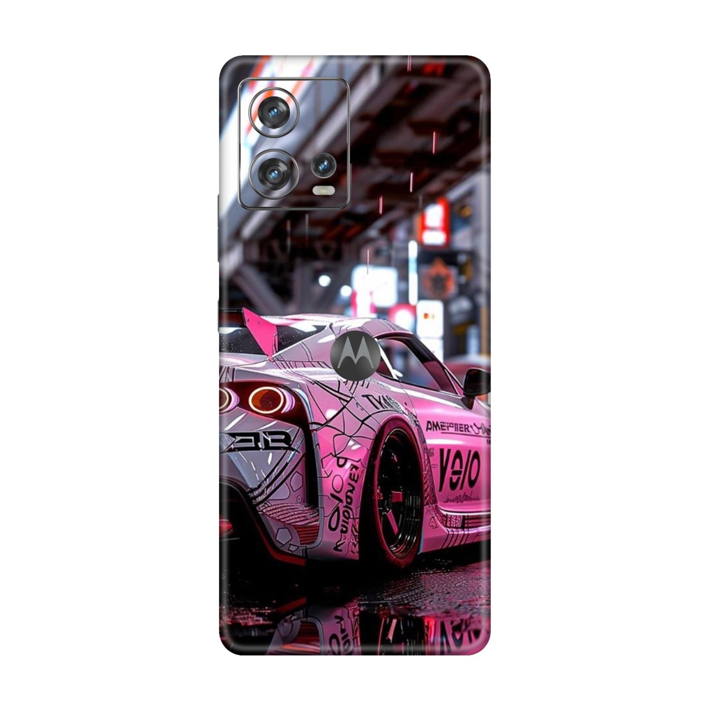 Nissan GT-R JDM Tokyo Night Neon Mobile Skin For Motorola Edge 30 Fusion 5G