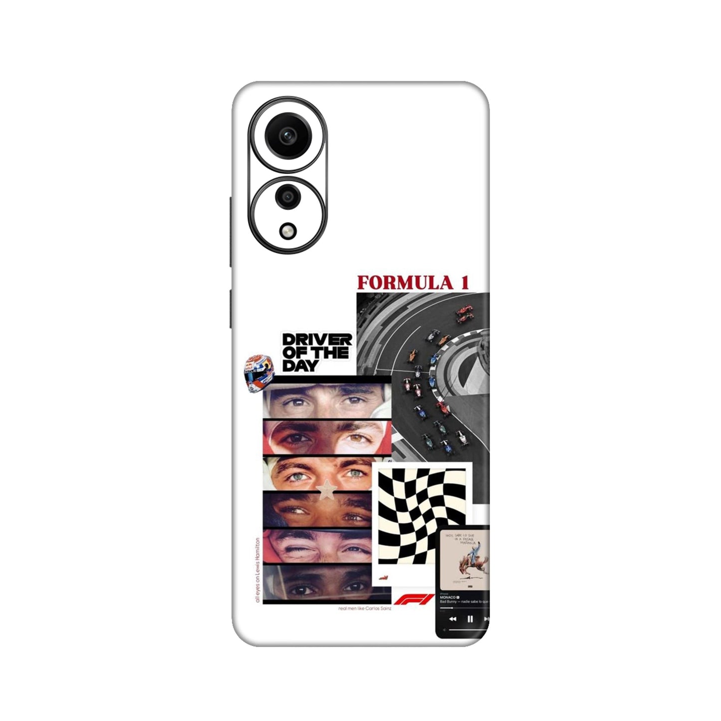 Grid Anthem Eyes & Flags Mobile Skin For Oppo A78 4G