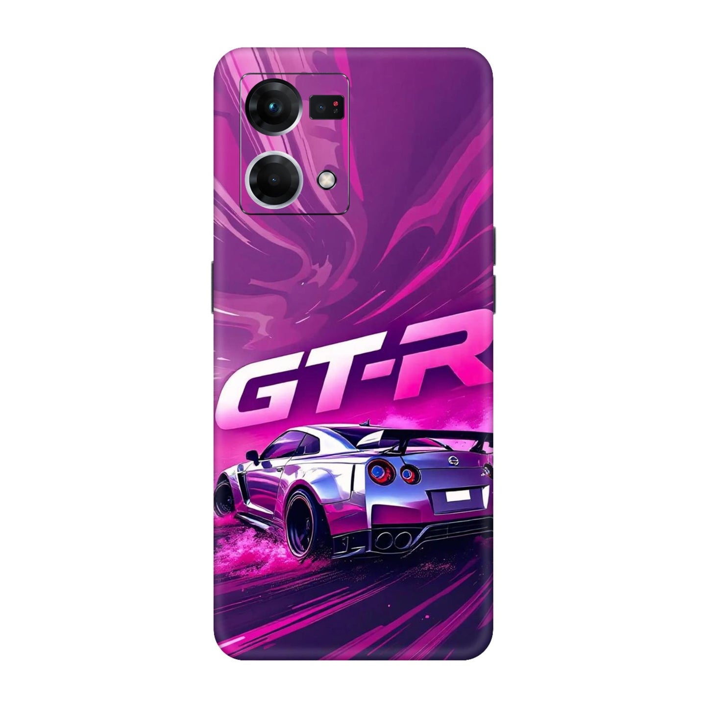 Nissan GT-R Supercar Drift Purple Design Mobile Skin For Oppo F21s Pro