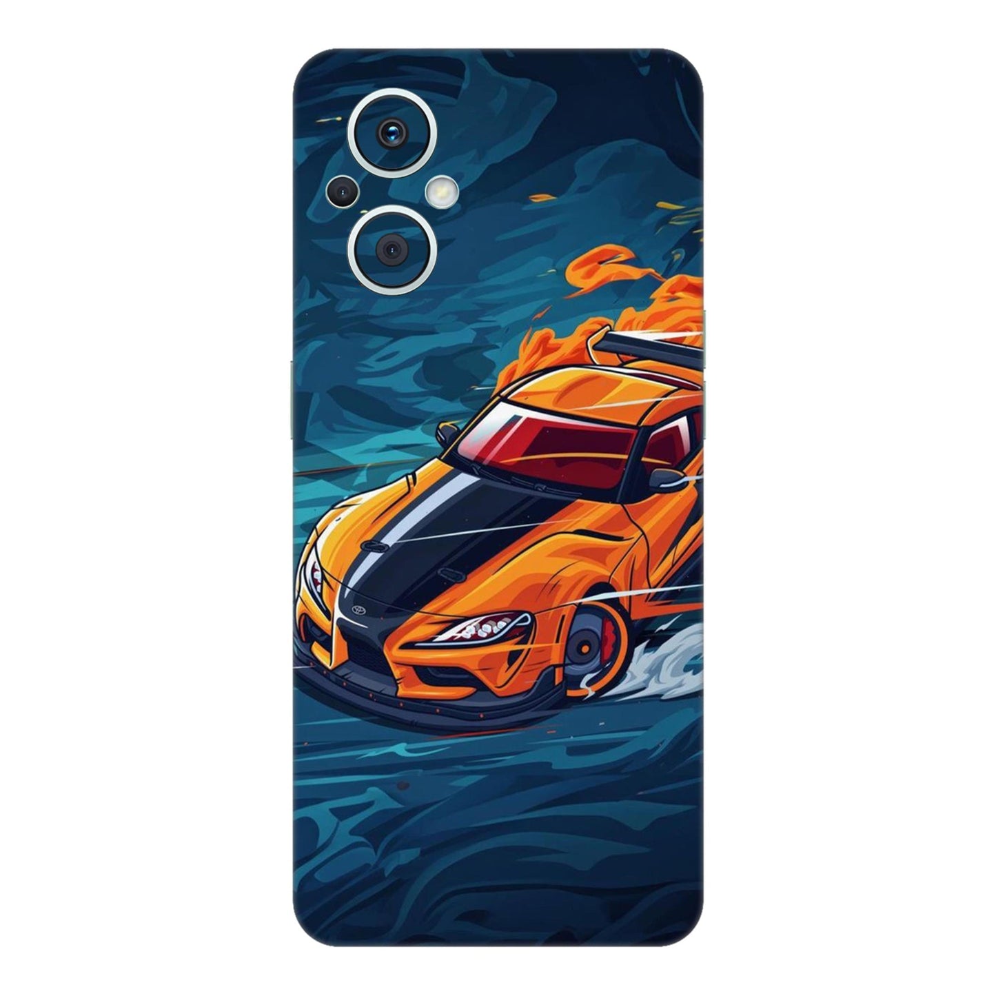 Blazing Orange Supra Mobile Skin For Oppo F21s Pro 5G