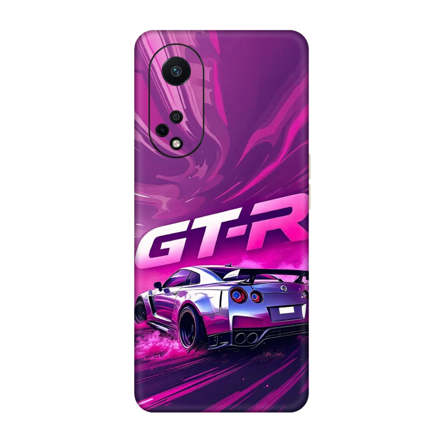 Nissan GT-R Supercar Drift Purple Design Mobile Skin For Oppo F23 5G