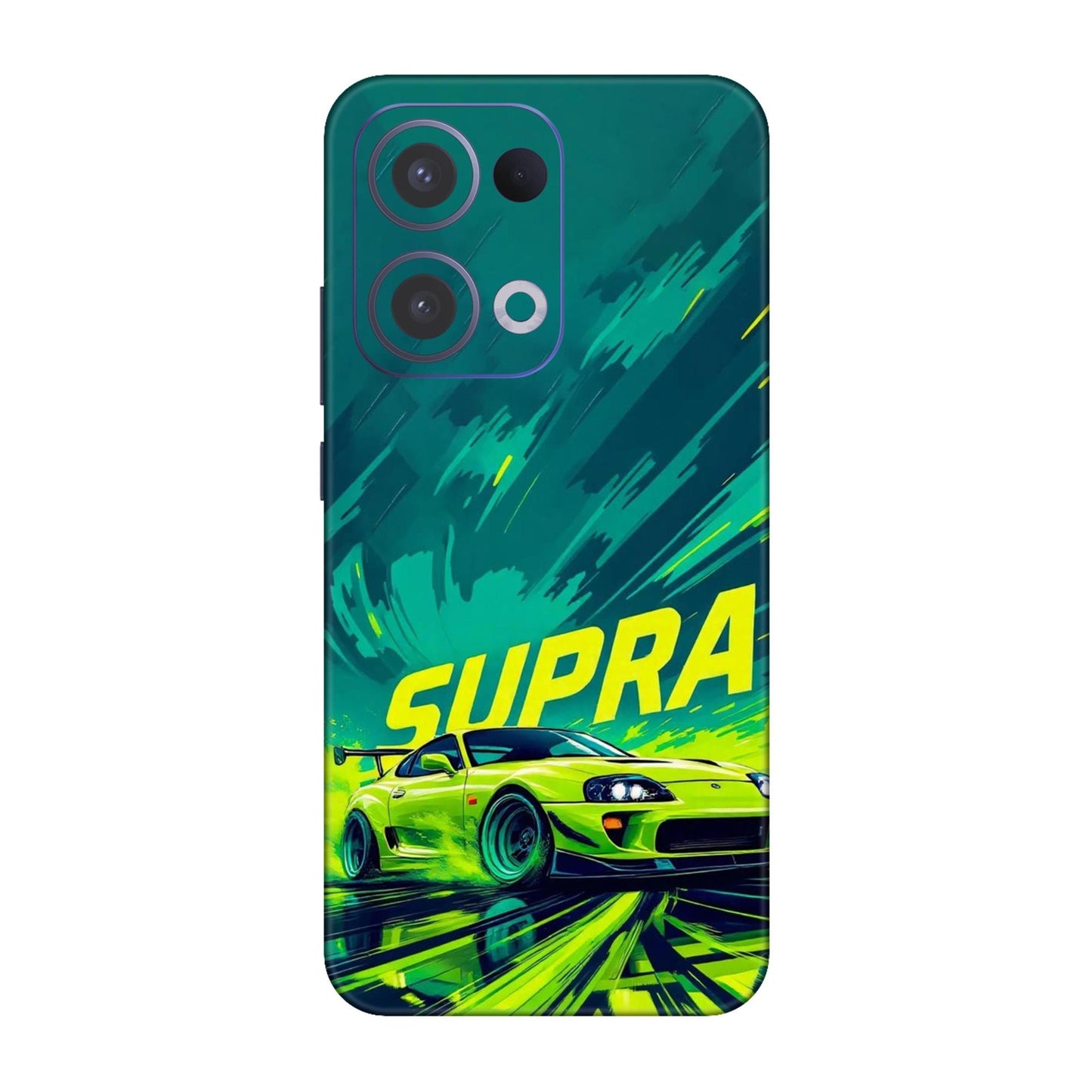 Toyota Supra JDM Sports Car Green Drift Mobile Skin For Oppo Reno 13 5g