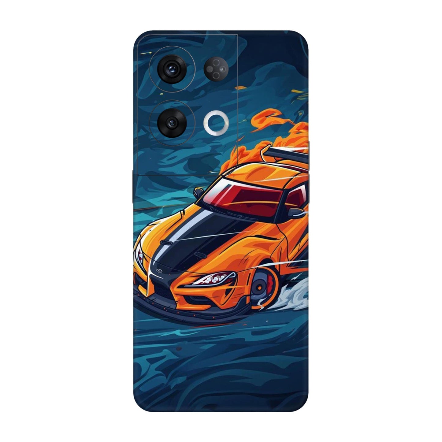 Blazing Orange Supra Mobile Skin For Oppo Reno 8 Pro 5g