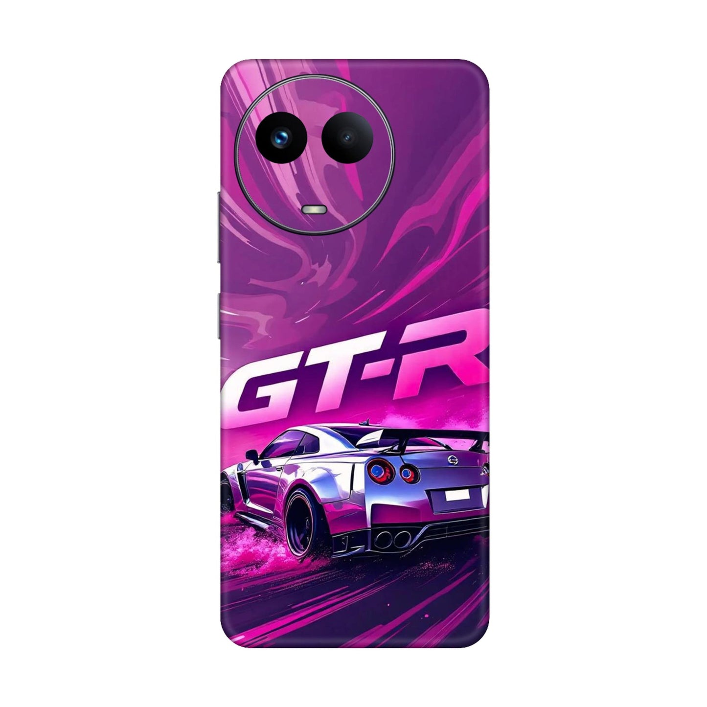 Nissan GT-R Supercar Drift Purple Design Mobile Skin For Realme 11x 5g