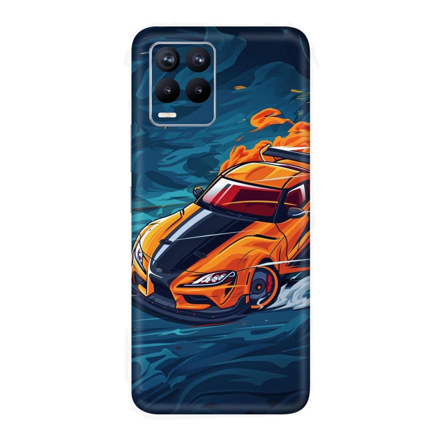 Blazing Orange Supra Mobile Skin For Realme 8