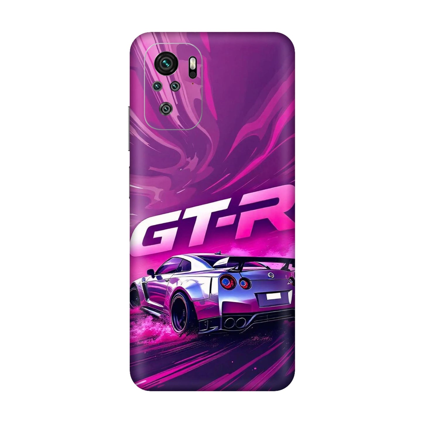 Nissan GT-R Supercar Drift Purple Design Mobile Skin For Redmi Note 11 SE