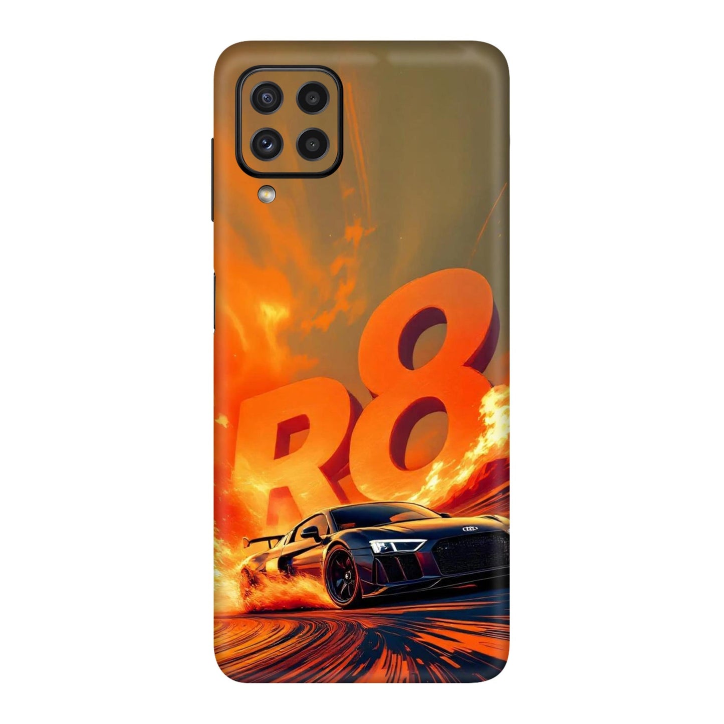 Audi R8 Supercar Fire Flame Design Mobile Skin For Samsung Galaxy A22