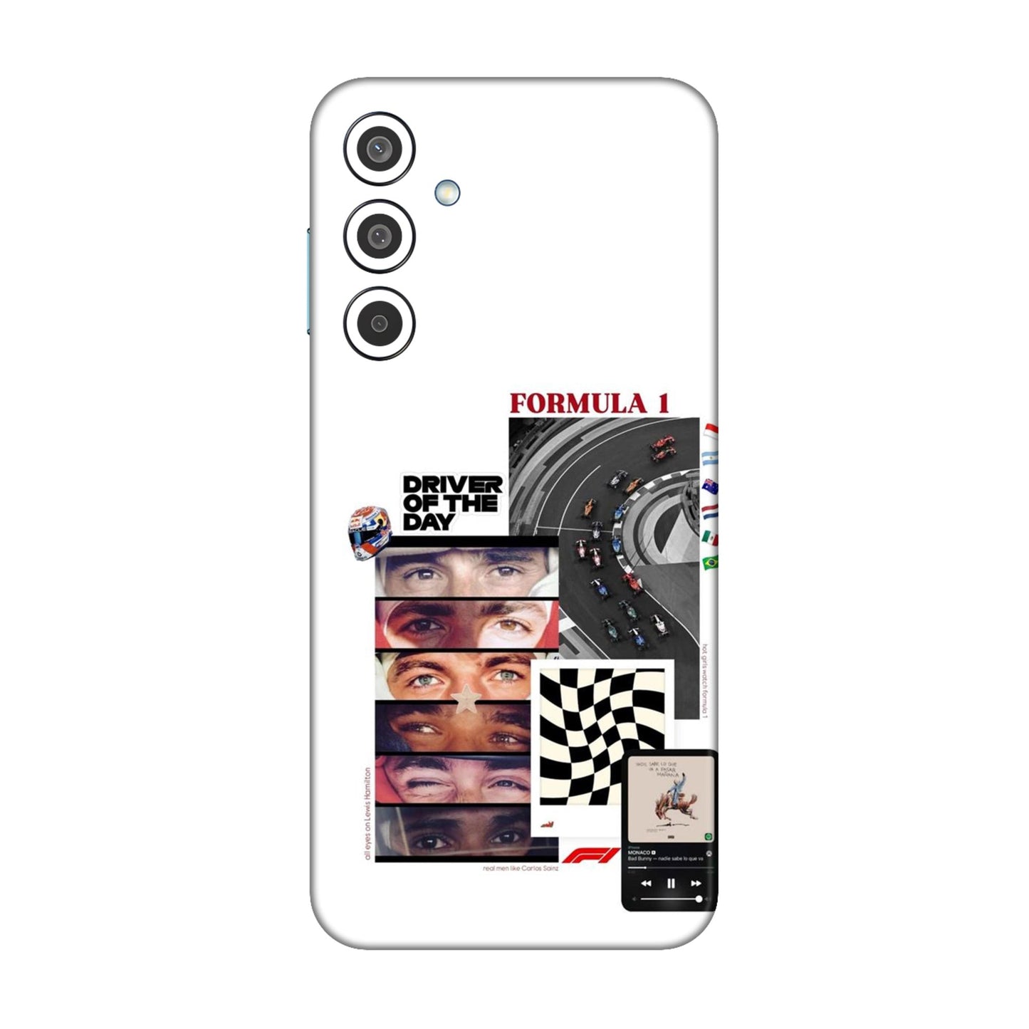 Grid Anthem Eyes & Flags Mobile Skin For Samsung Galaxy M35 5g
