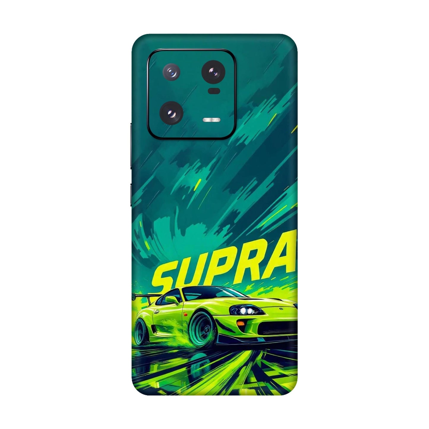 Toyota Supra JDM Sports Car Green Drift Mobile Skin For Xiaomi 13 Pro 5g