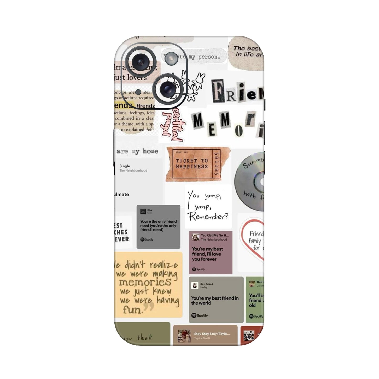 Soulmates & Memories Collage Mobile Skin For iPhone 15