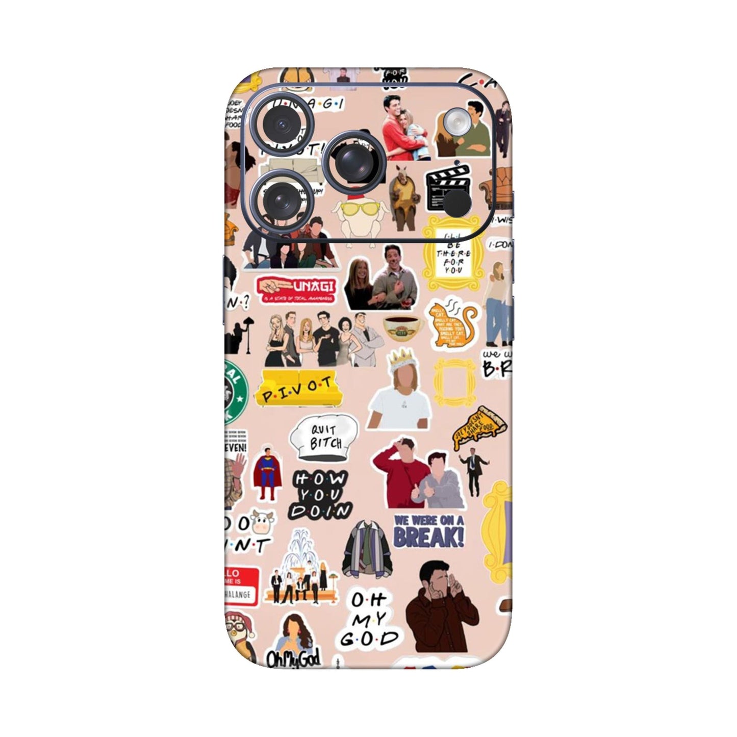 Ultimate Friends Sticker Bomb Mobile Skin For iPhone 17 Pro