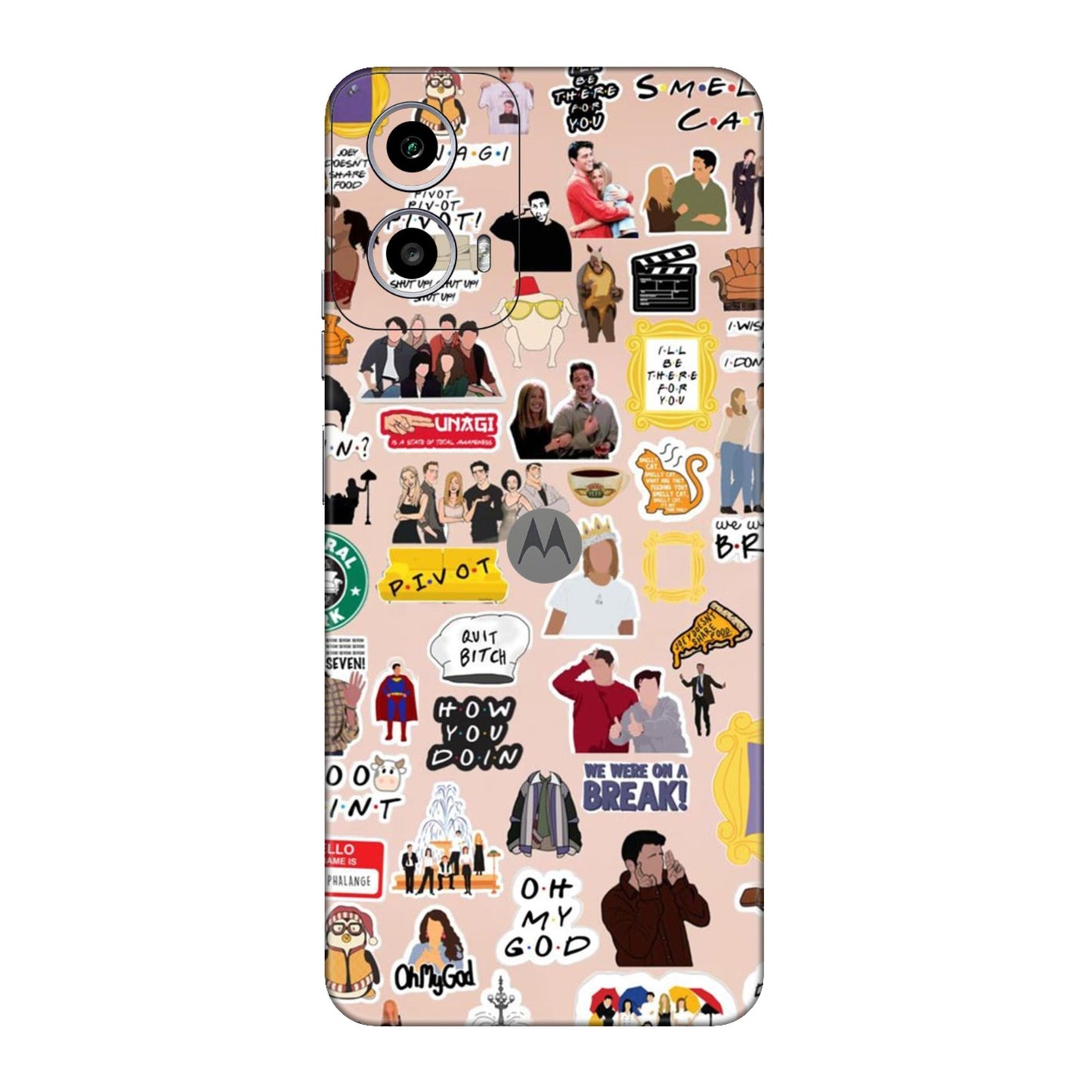 Ultimate Friends Sticker Bomb Mobile Skin For Motorola G34 5G