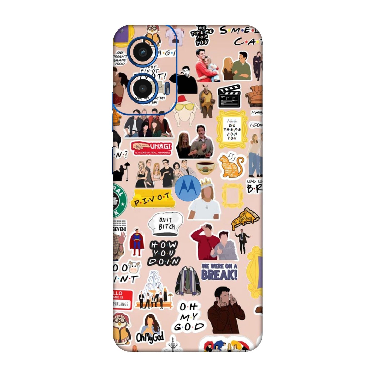 Ultimate Friends Sticker Bomb Mobile Skin For Motorola G45 5G