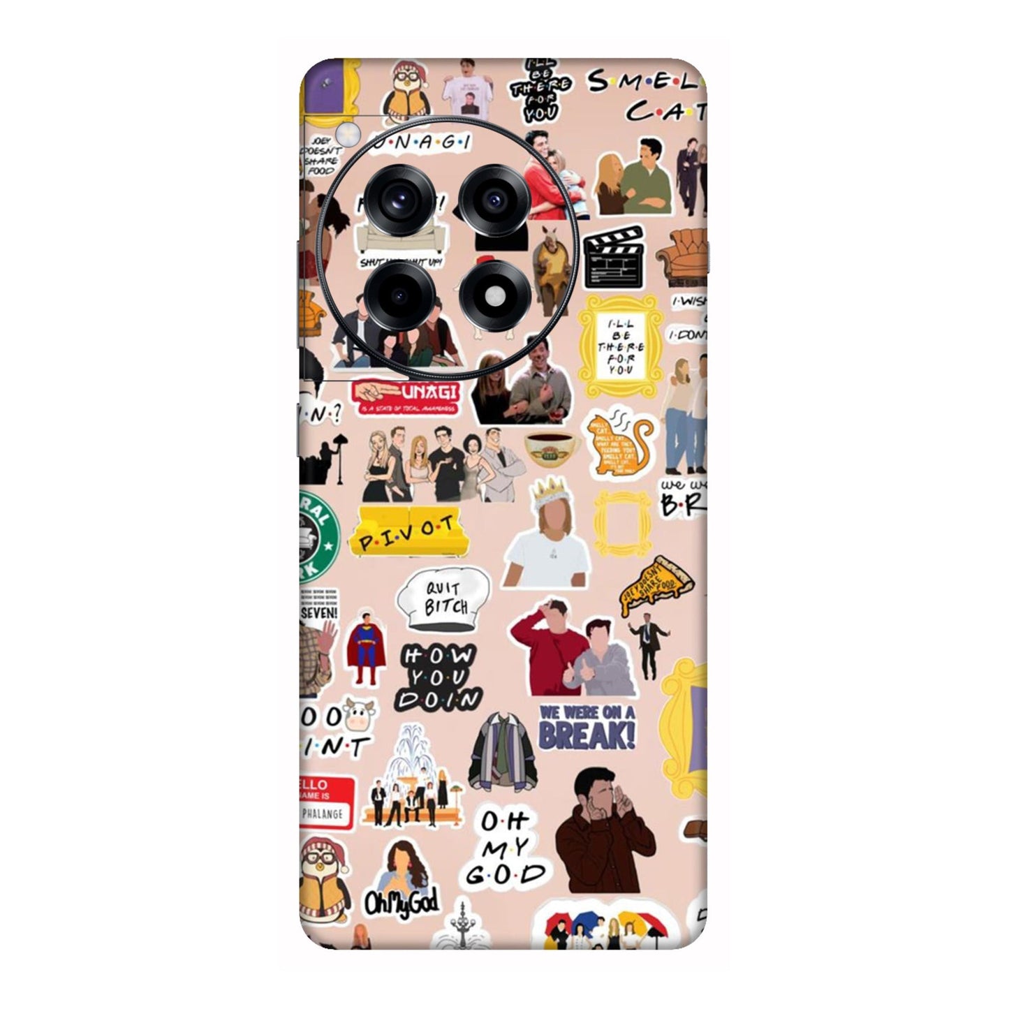 Ultimate Friends Sticker Bomb Mobile Skin For OnePlus 12r
