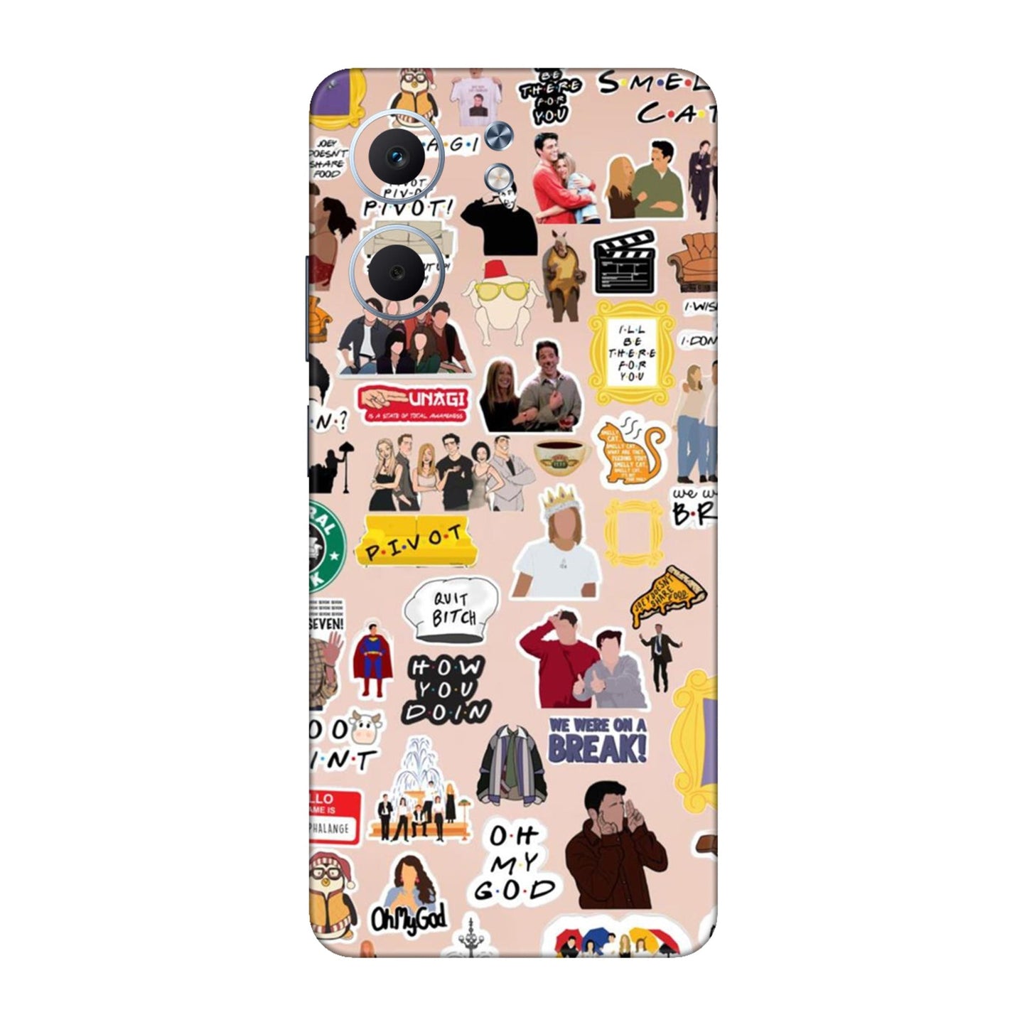 Ultimate Friends Sticker Bomb Mobile Skin For Oppo A5x 5G