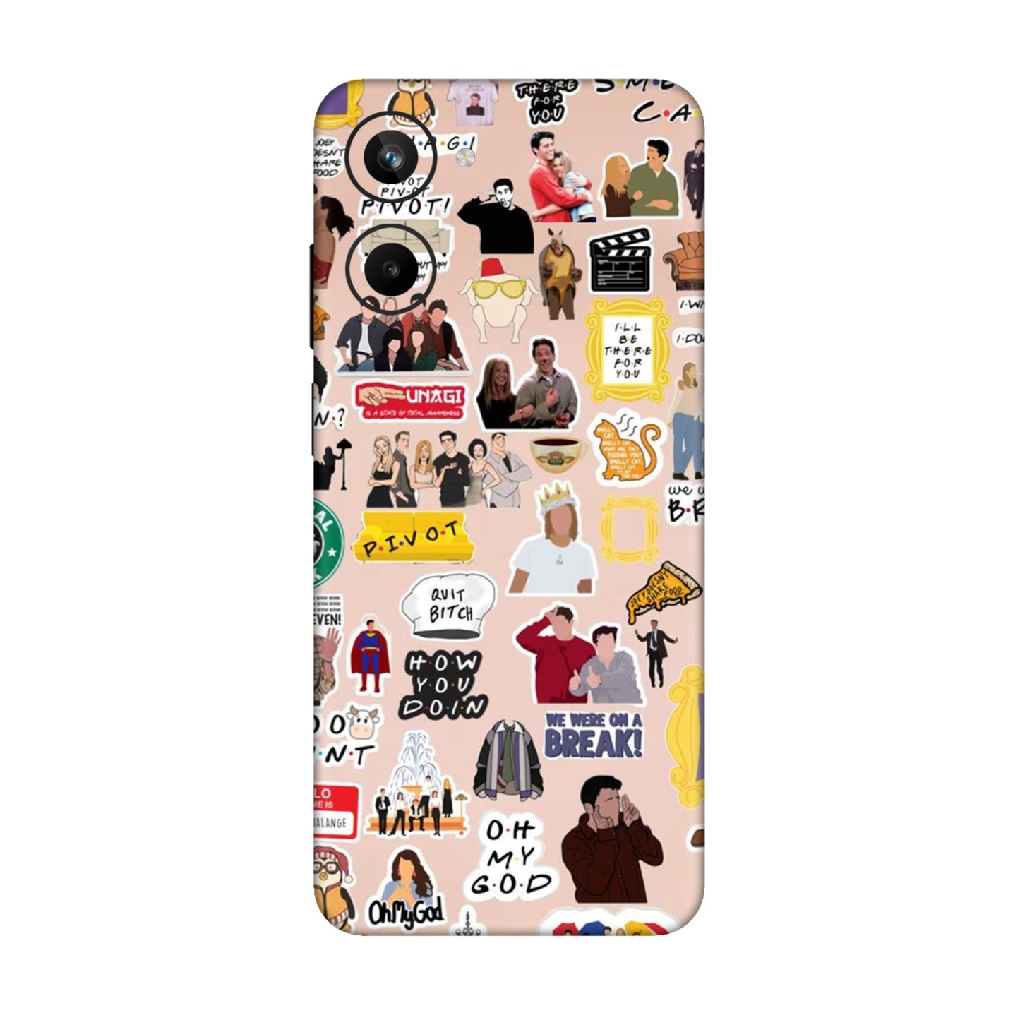 Ultimate Friends Sticker Bomb Mobile Skin For Realme 10 Pro 5g