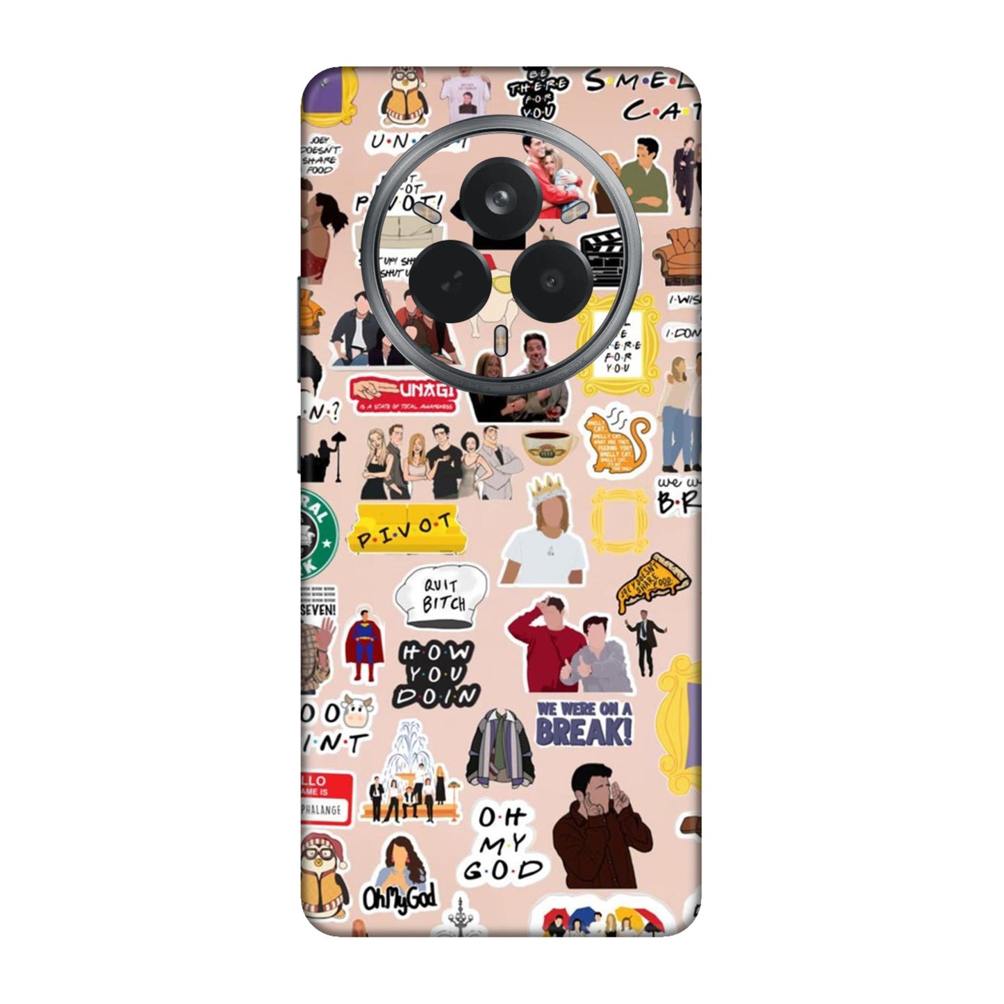 Ultimate Friends Sticker Bomb Mobile Skin For Realme 14 Pro 5g