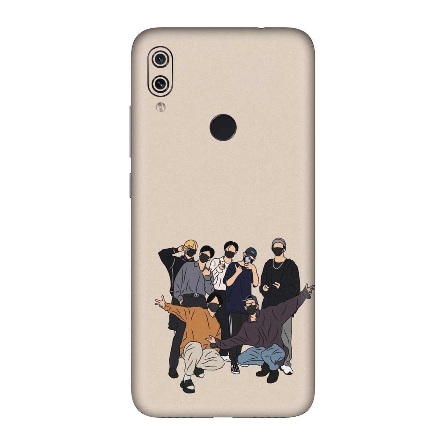 Minimalist Masked Crew Mobile Skin For Redmi Note 7 Pro