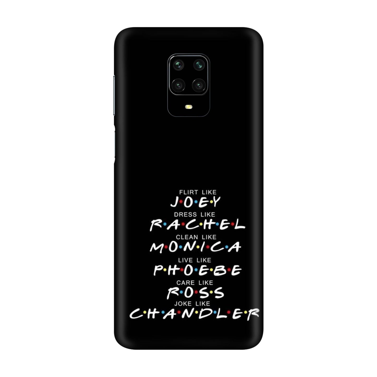 Friends Character Traits Mobile Skin For Redmi Note 9s