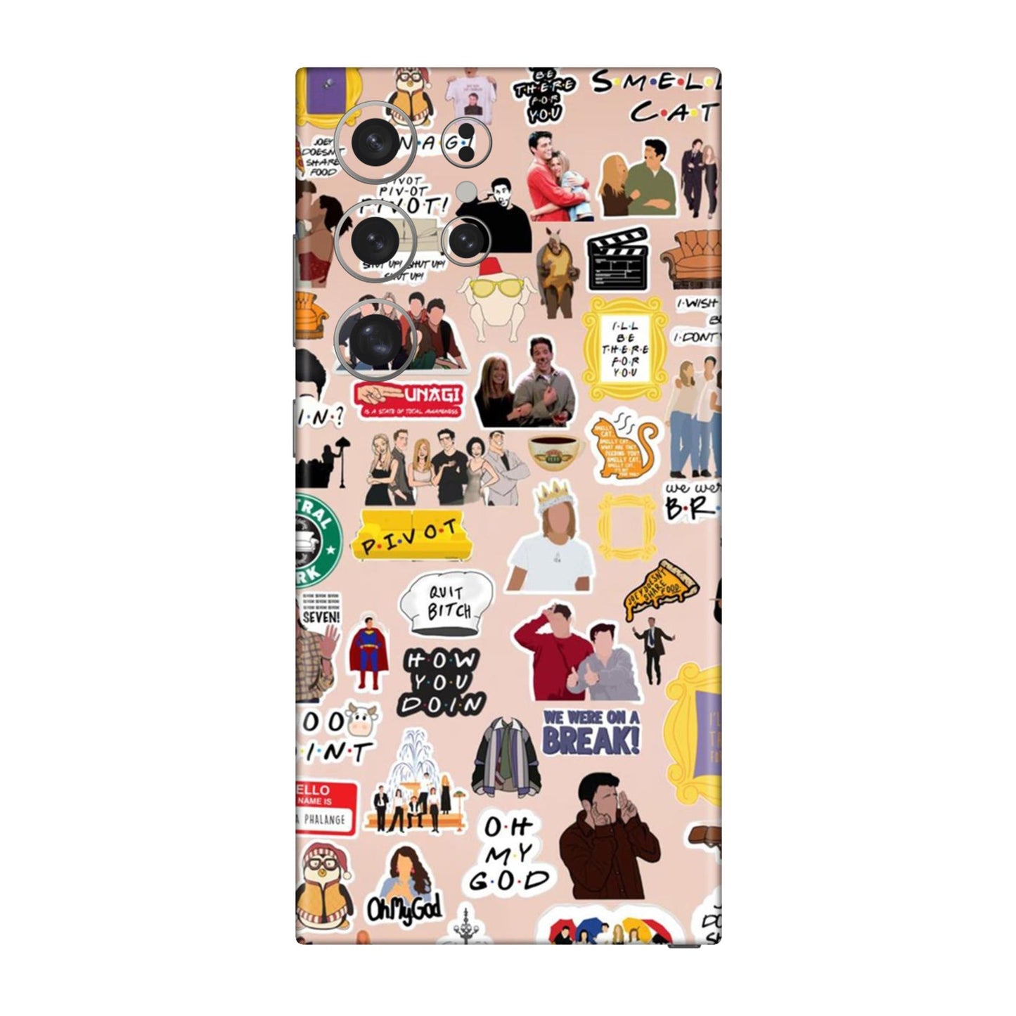 Ultimate Friends Sticker Bomb Mobile Skin For Samsung Galaxy S24 Ultra 5g
