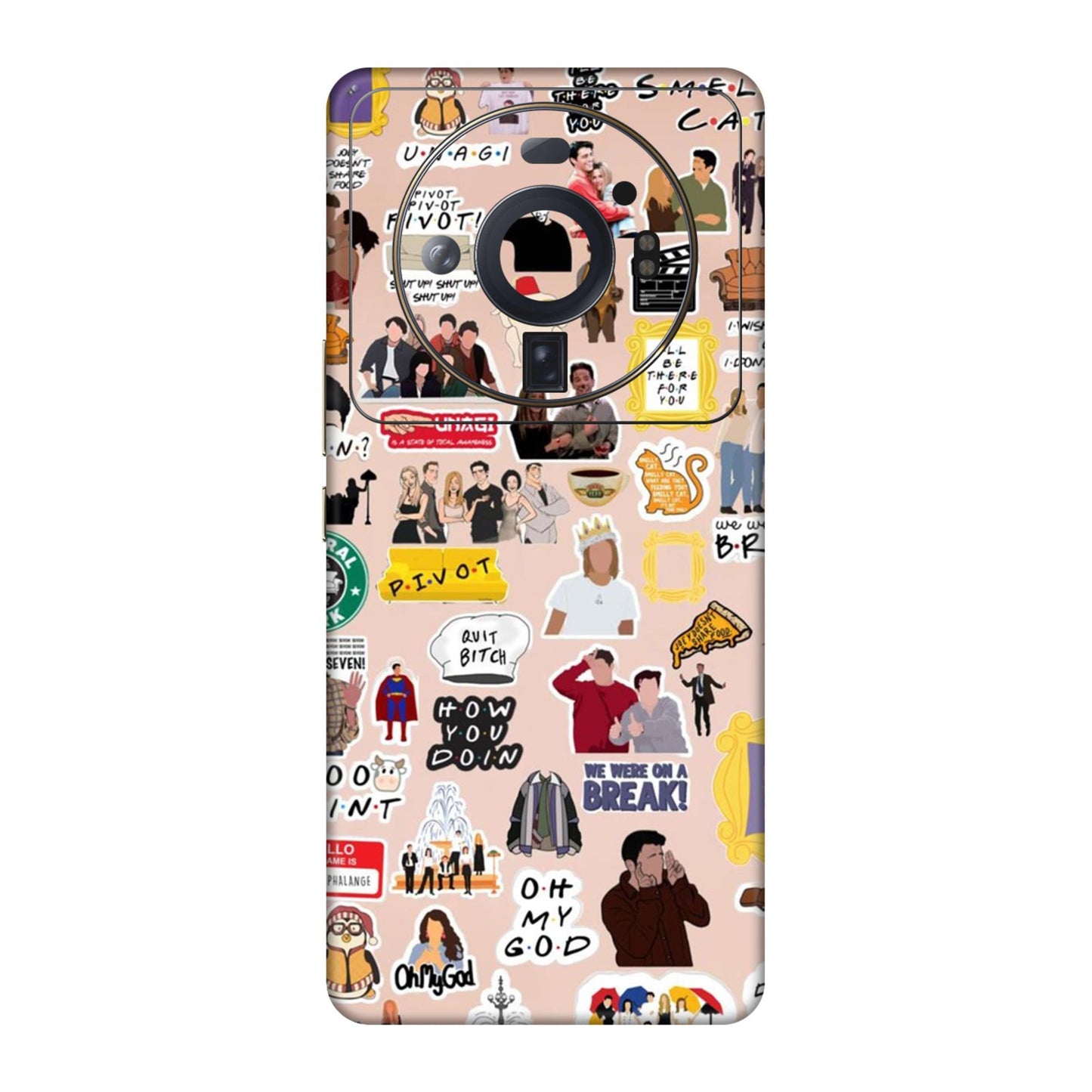 Ultimate Friends Sticker Bomb Mobile Skin For Xiaomi 12S Ultra 5g