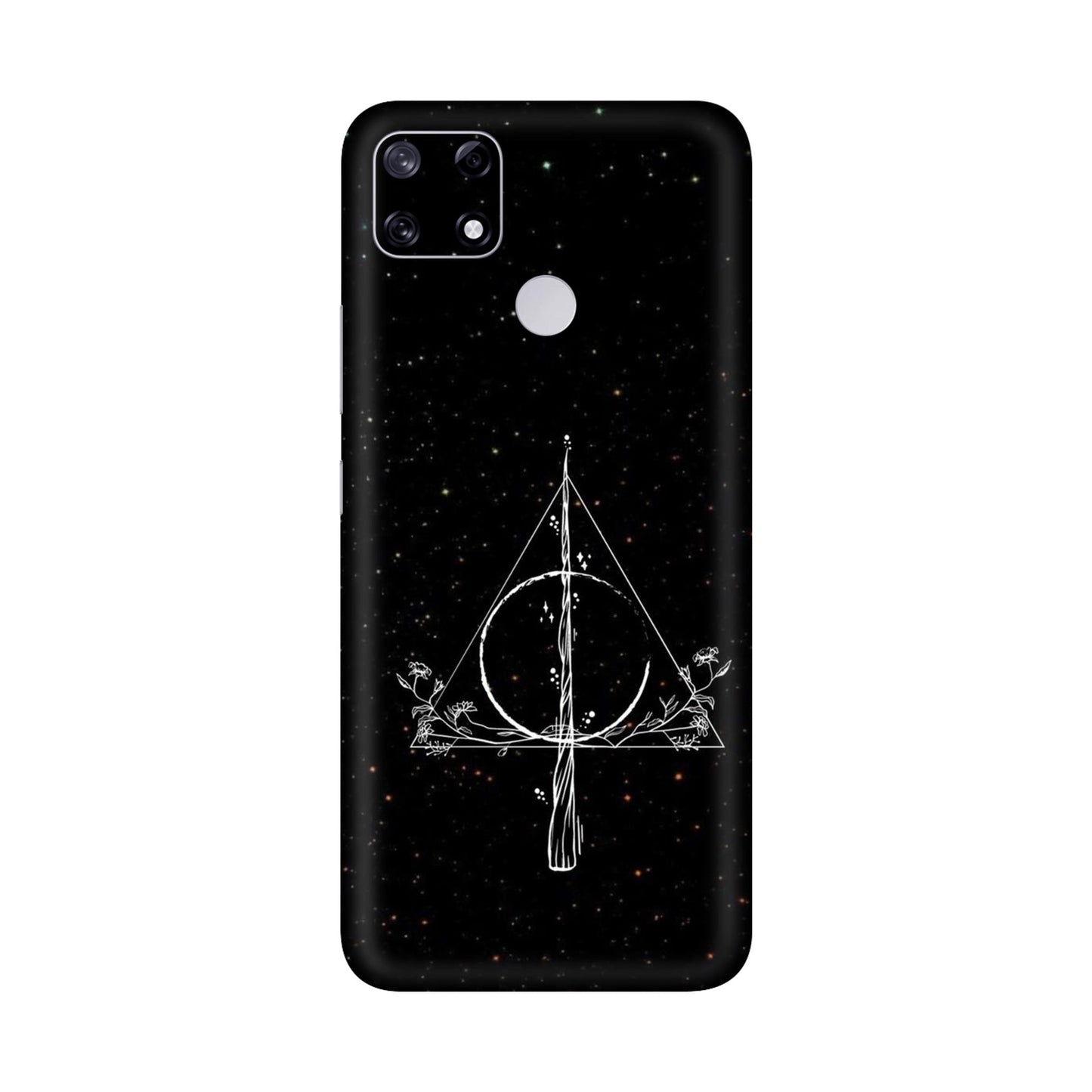 Floral Deathly Hallows Mobile Skin For Realme Narzo 20