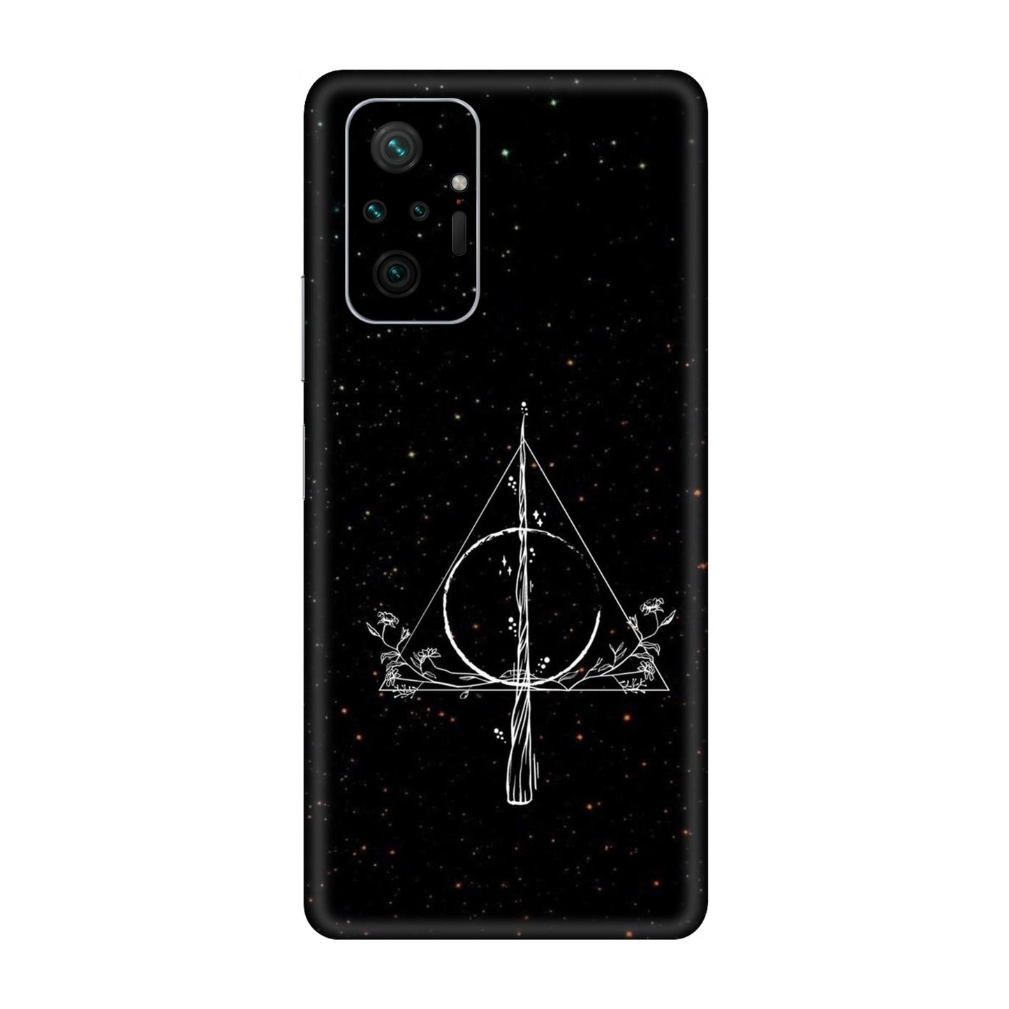 Floral Deathly Hallows Mobile Skin For Redmi Note 10 Pro Max