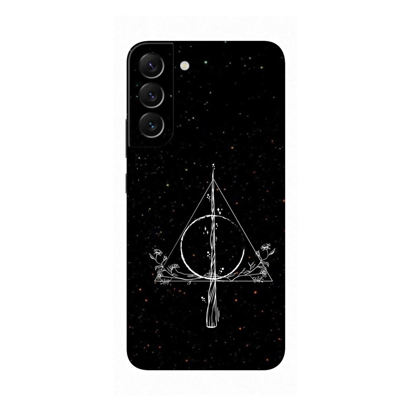 Floral Deathly Hallows Mobile Skin For Samsung Galaxy S22 Plus