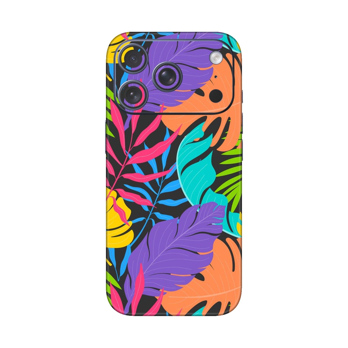 Neon Jungle Leaves Mobile Skin For iPhone 17 Pro