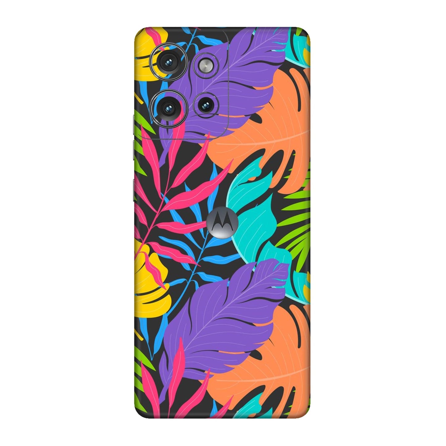 Neon Jungle Leaves Mobile Skin For Motorola Edge 50
