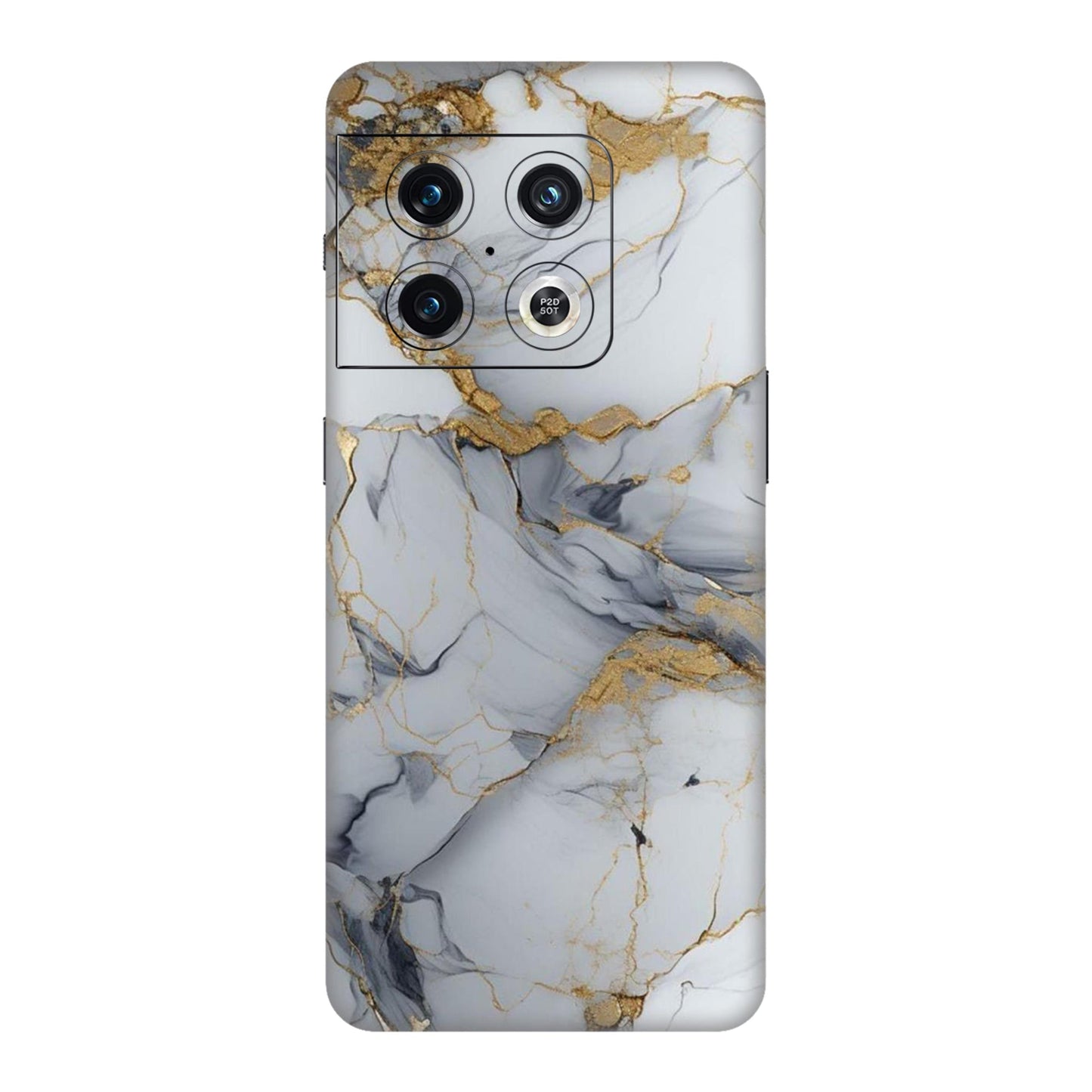 White Gold Luxury Marble Mobile Skin For OnePlus 10 Pro