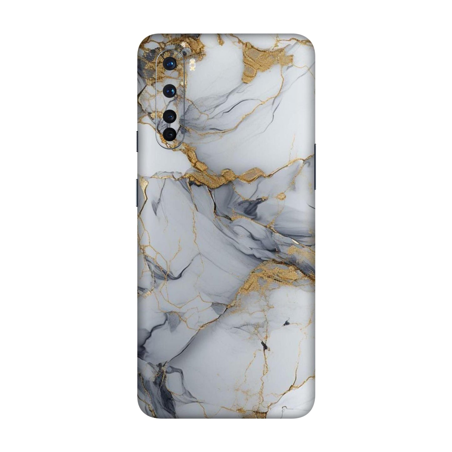 White Gold Luxury Marble Mobile Skin For OnePlus Nord